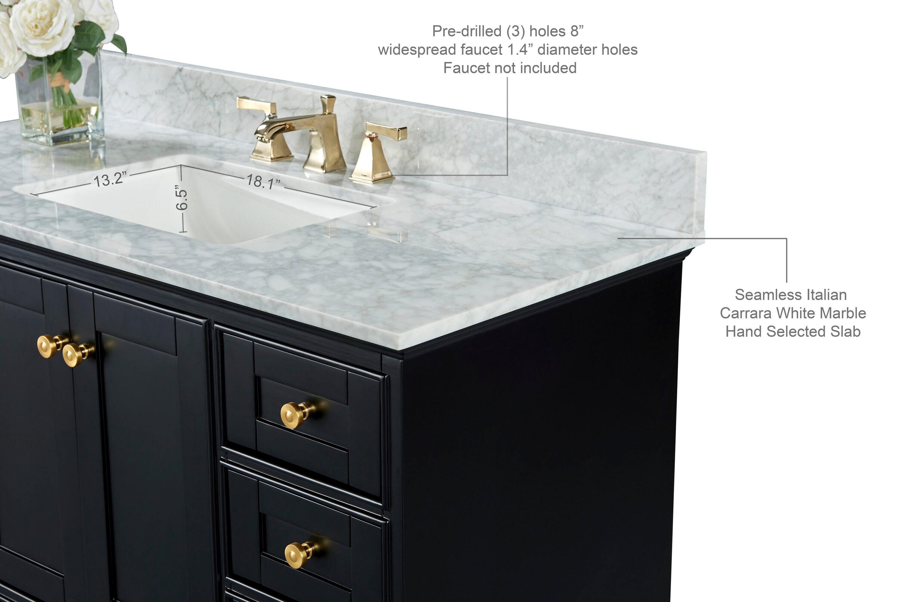 Varna 48'' Single Bathroom Vanity with Marble Top