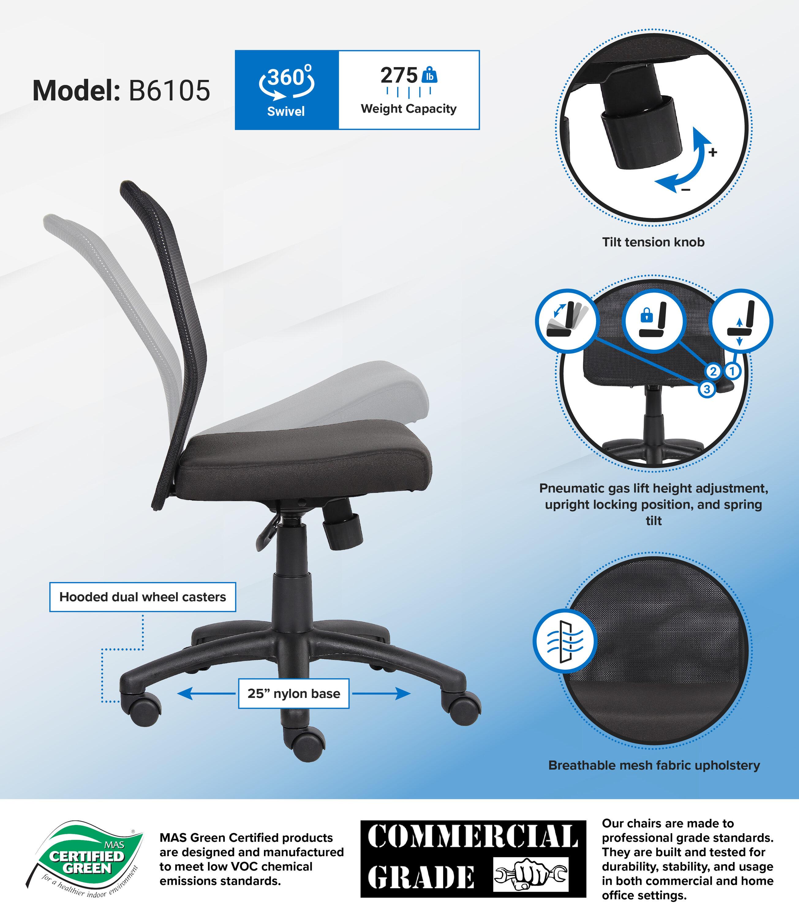 Boss Office Products Vinyl Drafting Chair