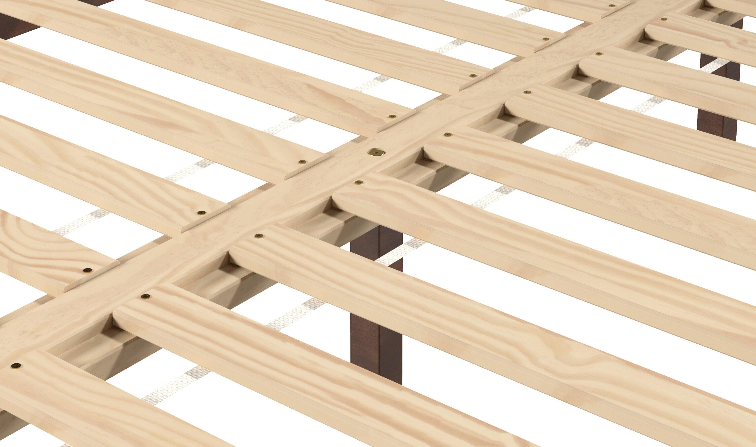 Queen Nix Platform Bed Natural - Steve Silver Co.: Pine Frame, No Box Spring Needed, Max 650 lbs