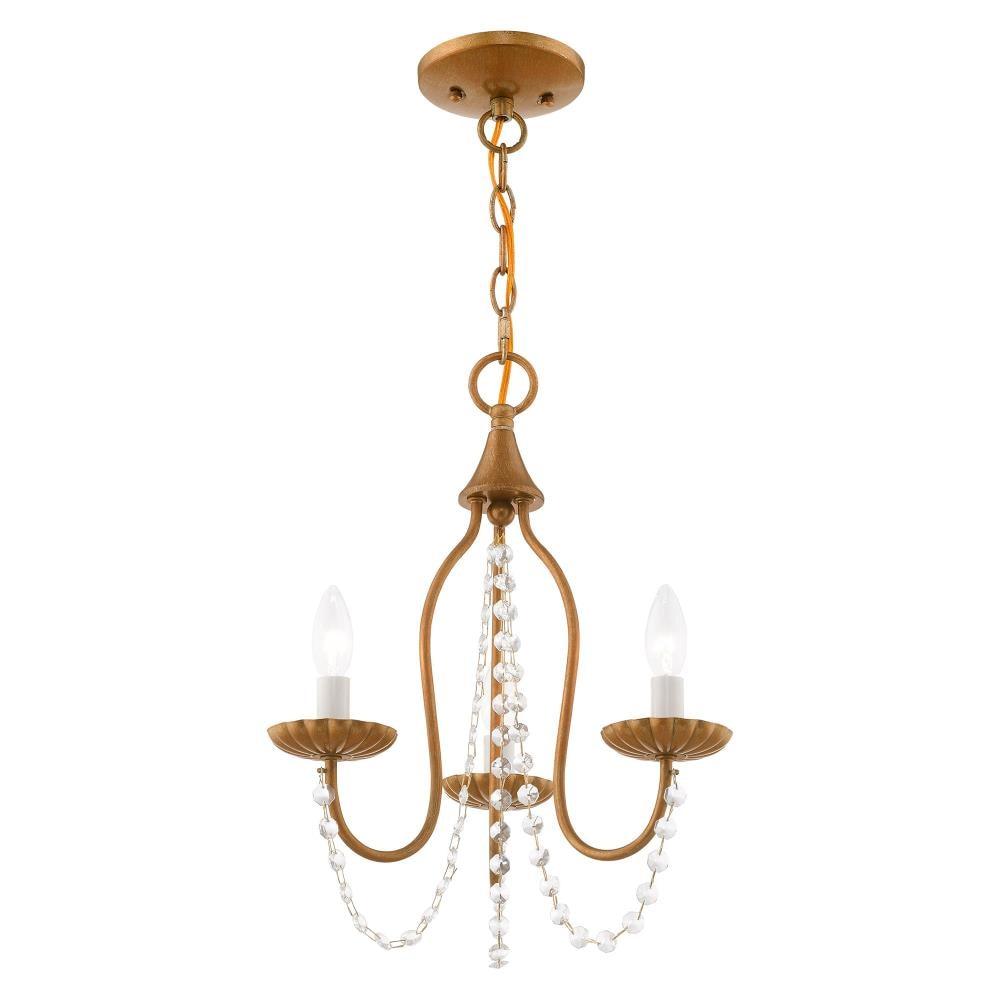 Livex Lighting Alessia 3 - Light Chandelier in  Antique Gold Leaf