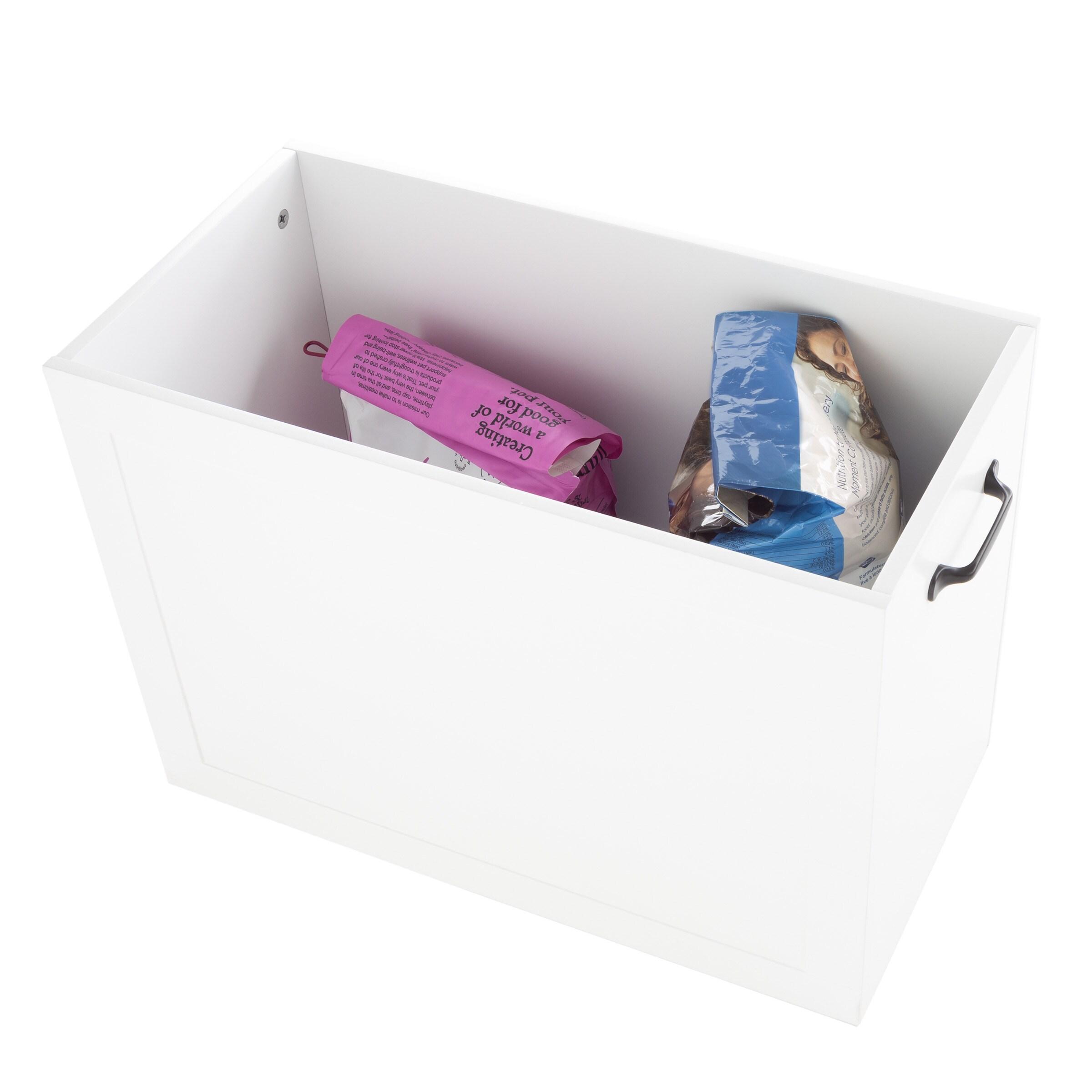 Petmaker PETMAKER Elevated Dog Bowls with Storage, White