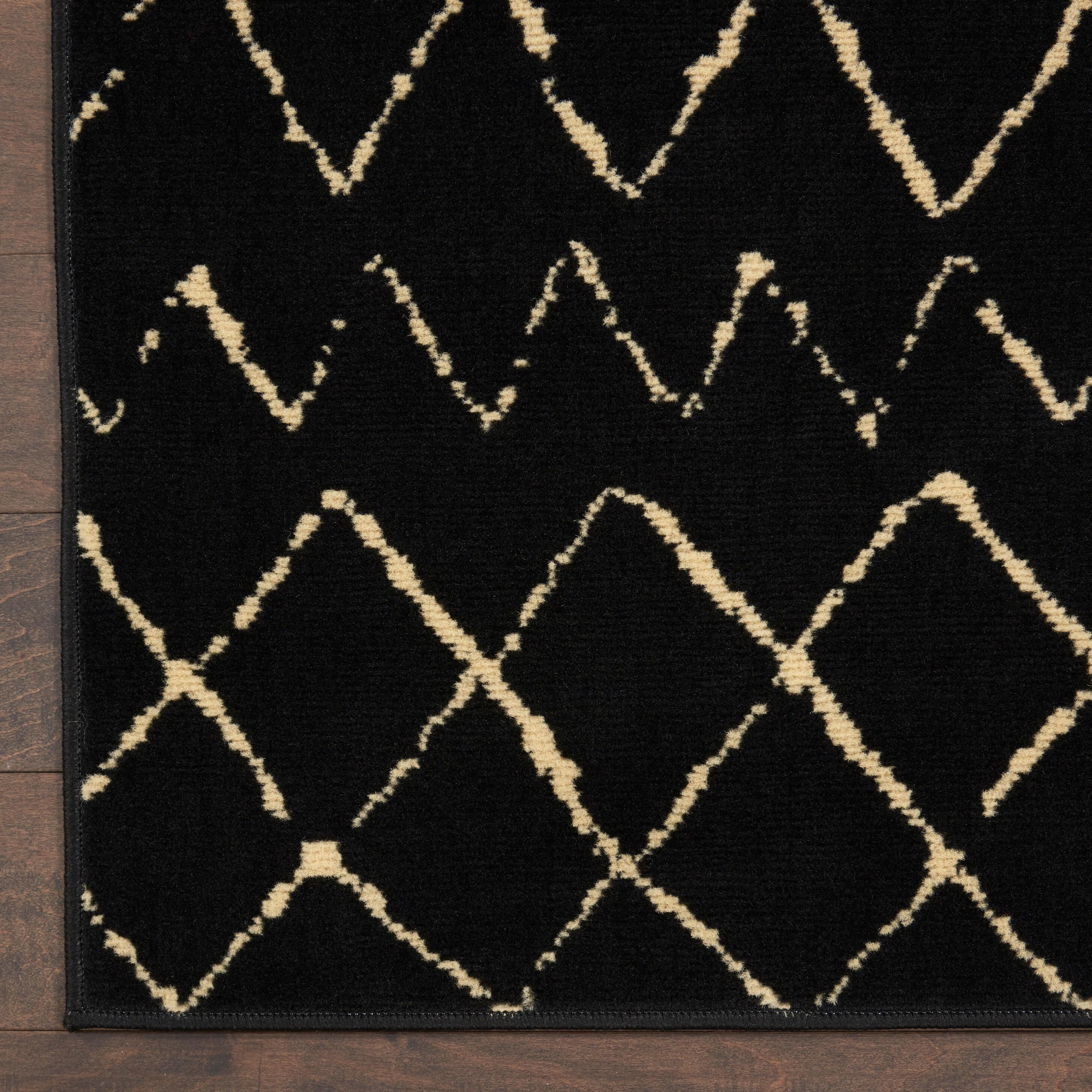 Nourison Grafix Black Area Rug GRF04 7'10"X9'10"