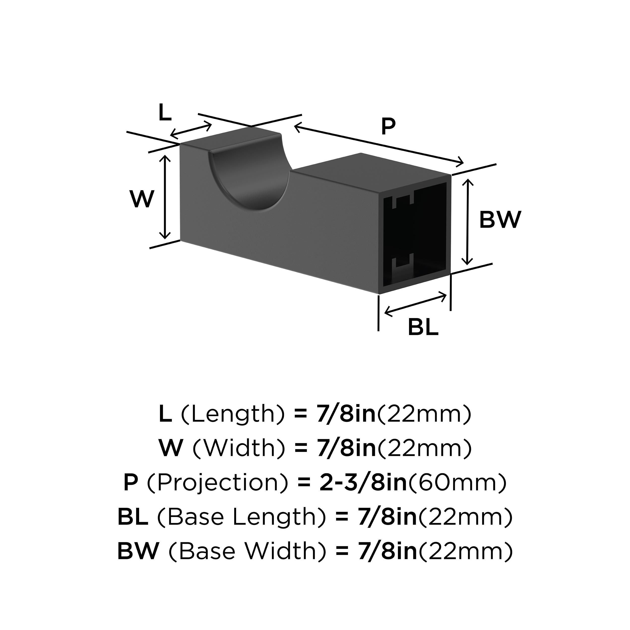 Amerock Monument Matte Black Single Prong Robe Hook