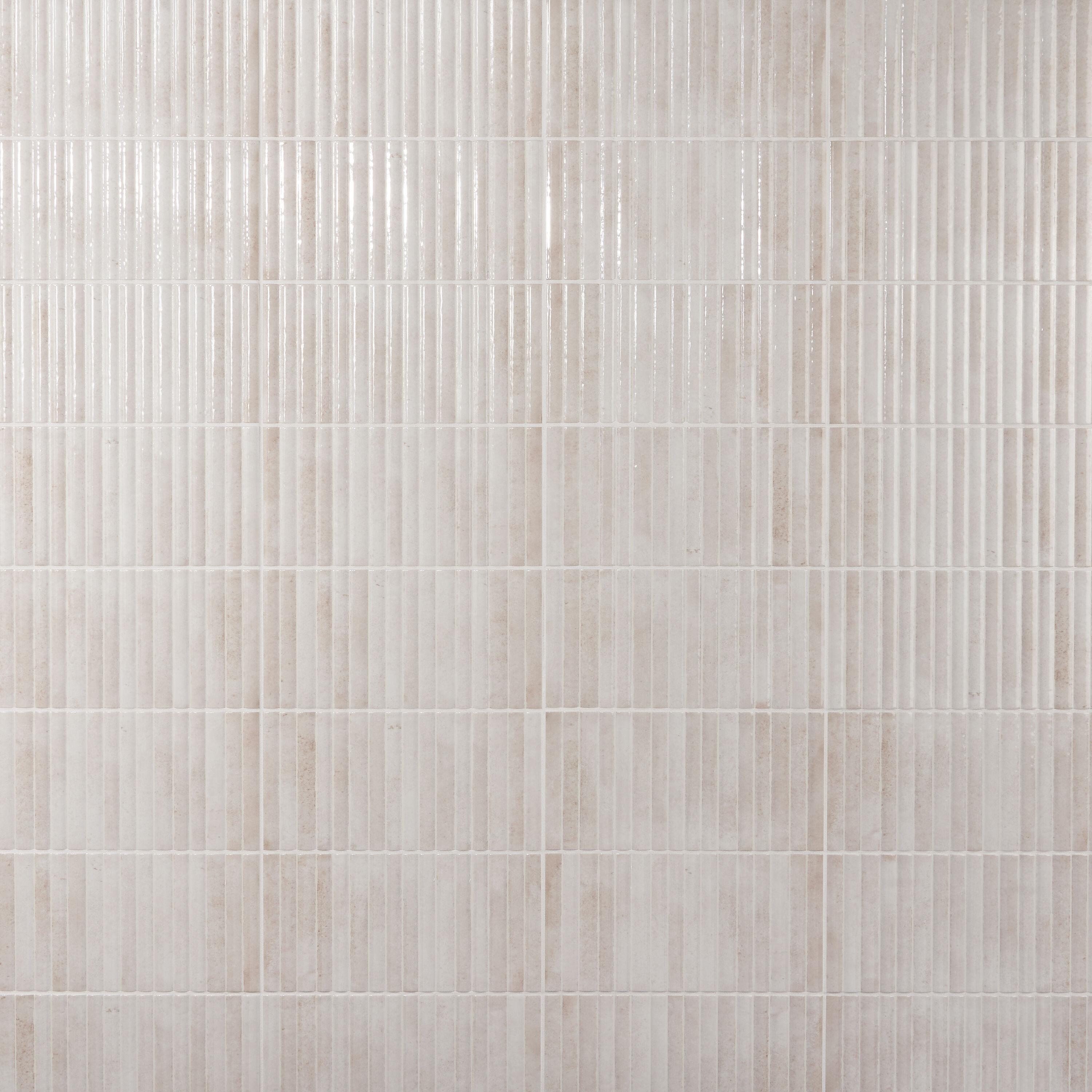 Canu 5.9 In. x 11.81 In. Polished Fluted Ceramic Subway Wall Tile (9.68 Sq. Ft. / Case)