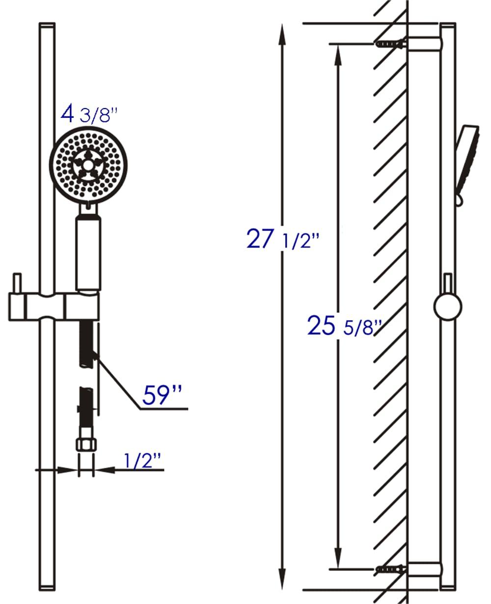 Massage/Jet Handheld Shower Head 2.5 GPM GPM