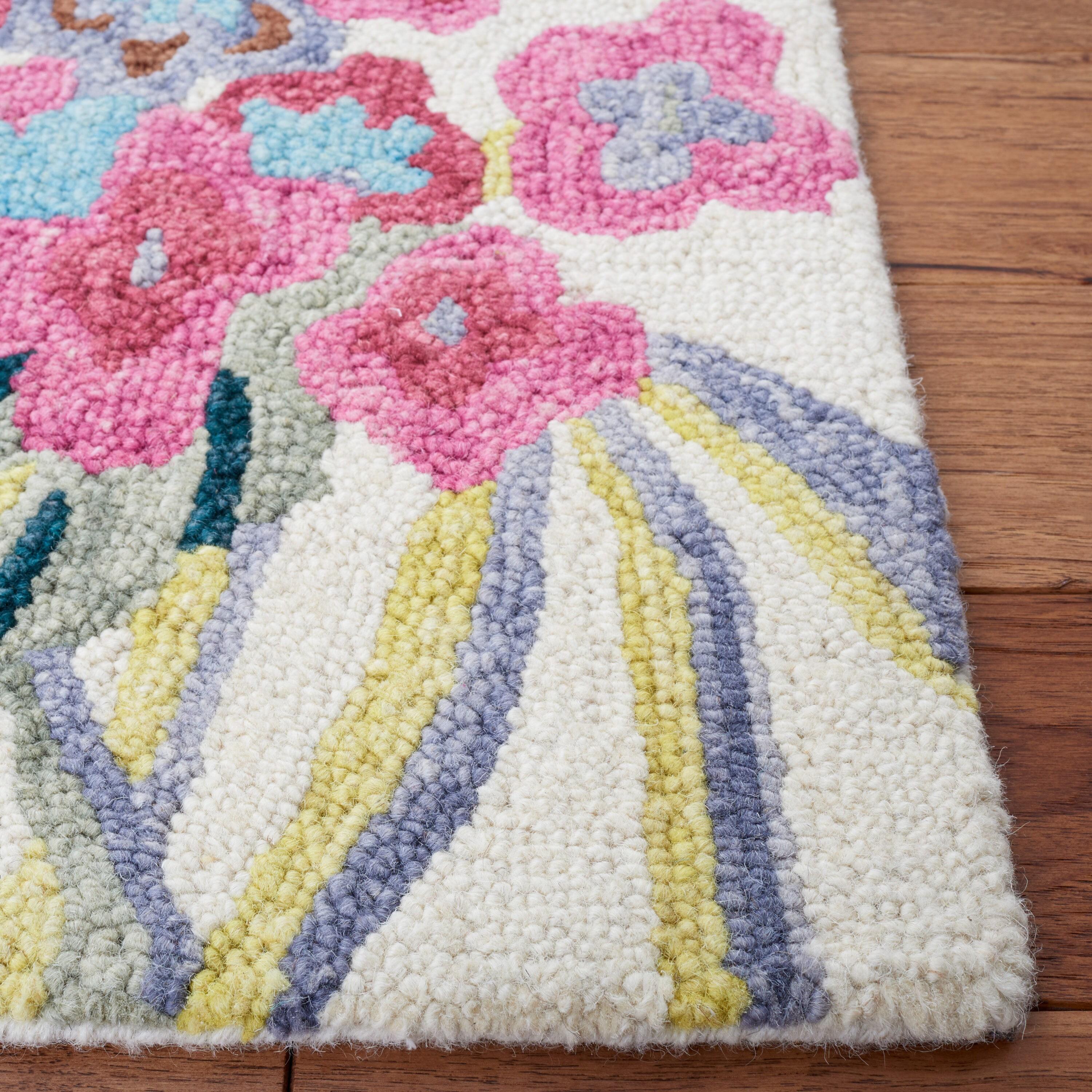Jardin JAR151 Hand Tufted Area Rug - Ivory/Pink - 5'x8' - Safavieh