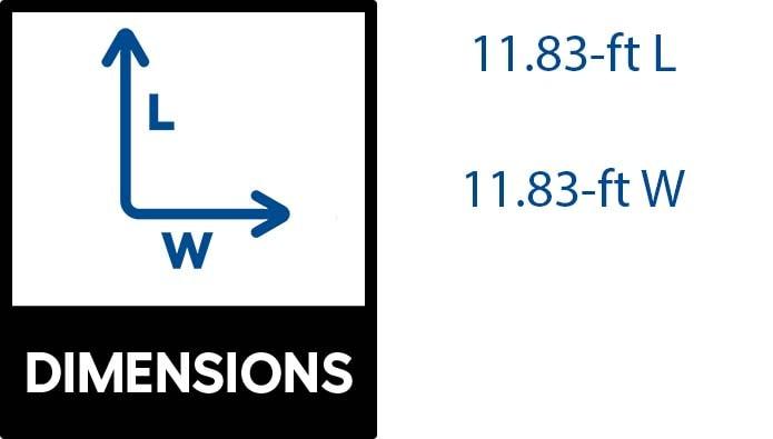 Coolaroo 142" x 142" Triangle Shade Sail