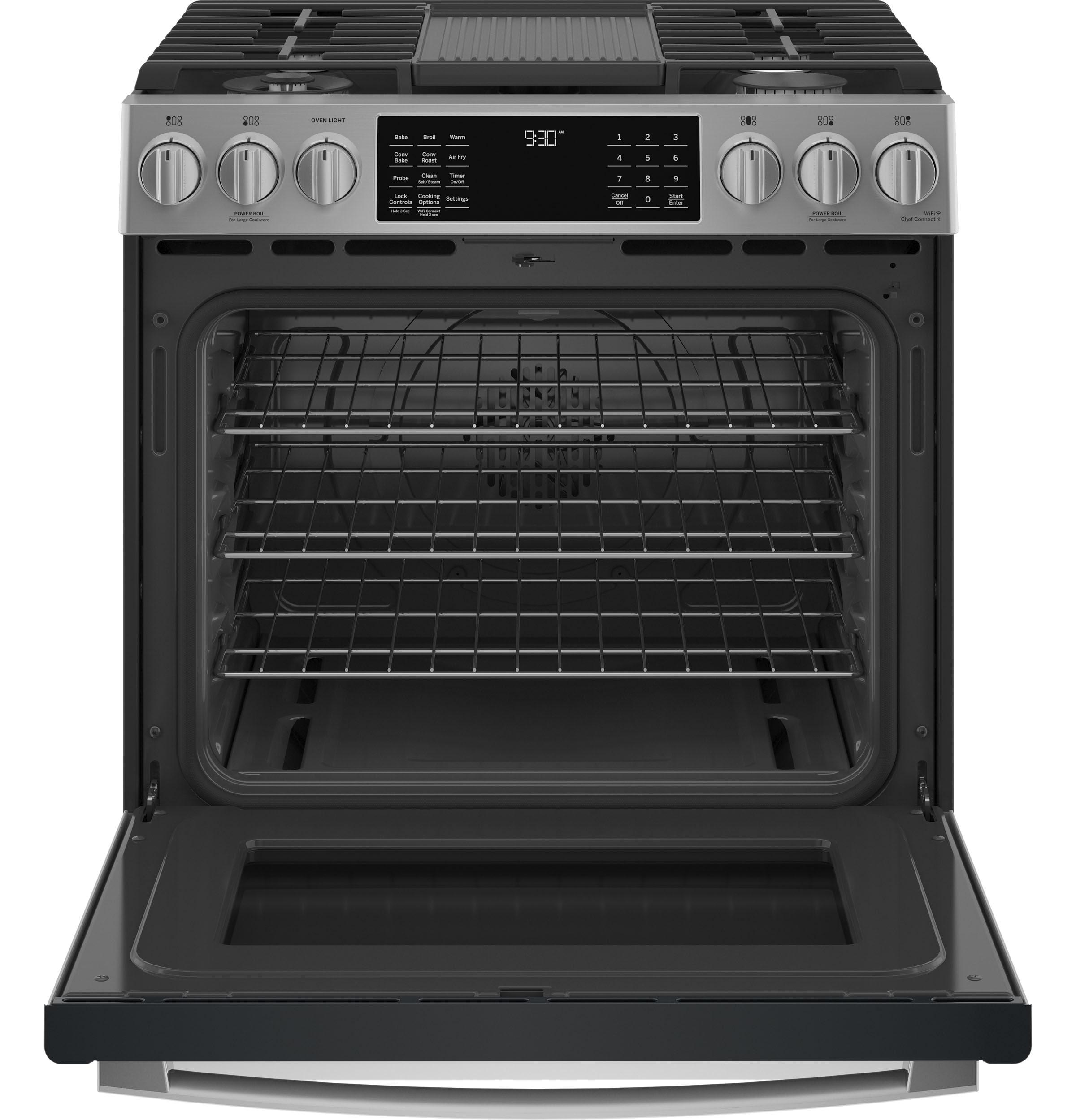 GE Profile Smart Appliances 30" 5.6 cu. ft. Smart Slide-In Gas with No Preheat Air Fry