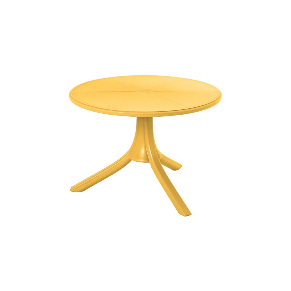 Lagoon Seattle 2-In-1 Round Outdoor Table Gold: Adjustable, Resin, Indoor/Outdoor Use, Water-Resistant