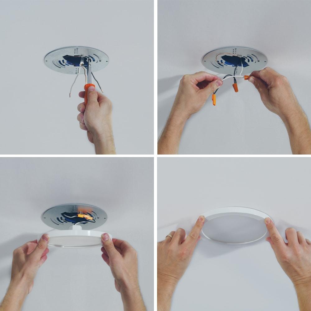Halo 4'' White LED Shower Recessed Trim