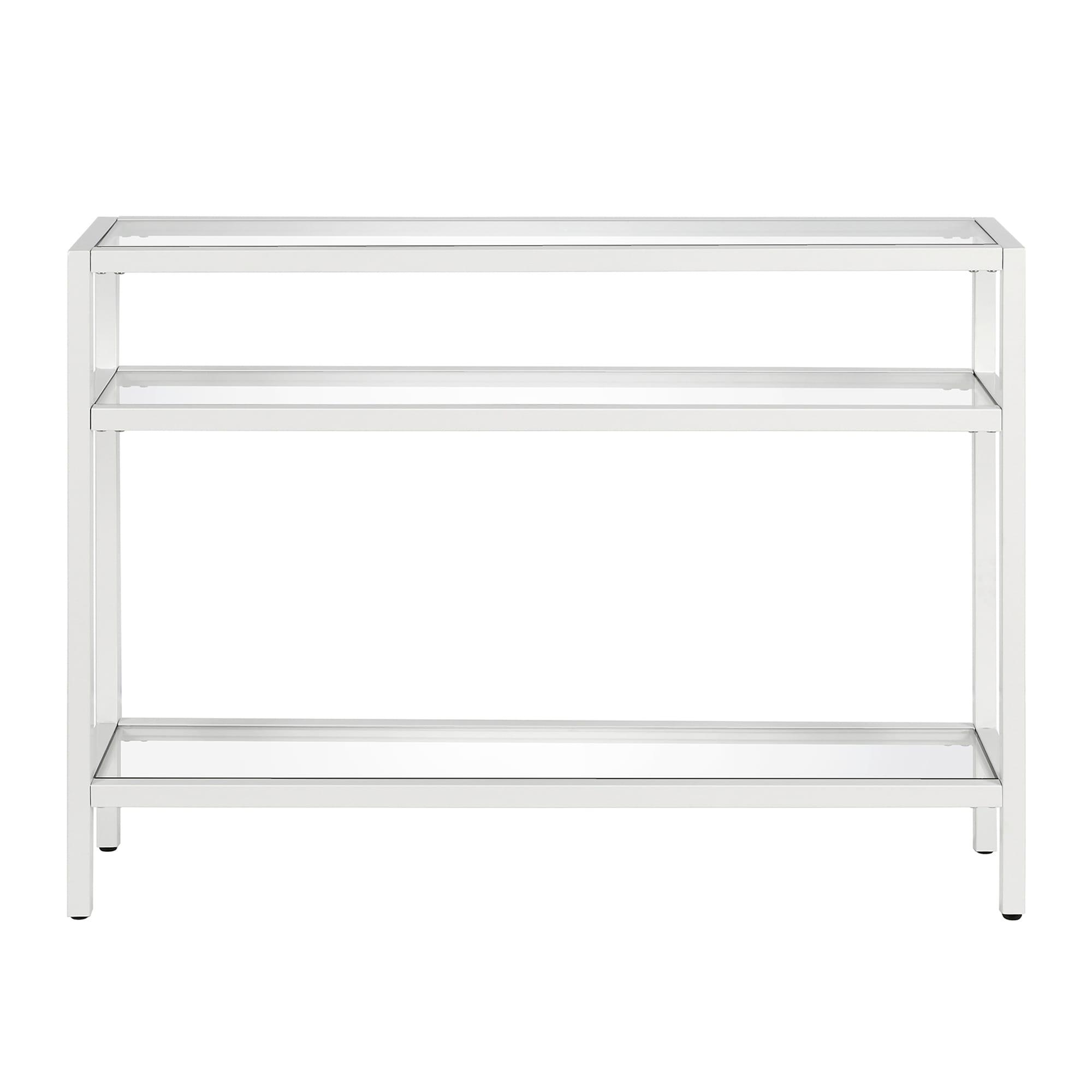 Evelyn&Zoe Sivil 42" Wide Rectangular Console Table, White