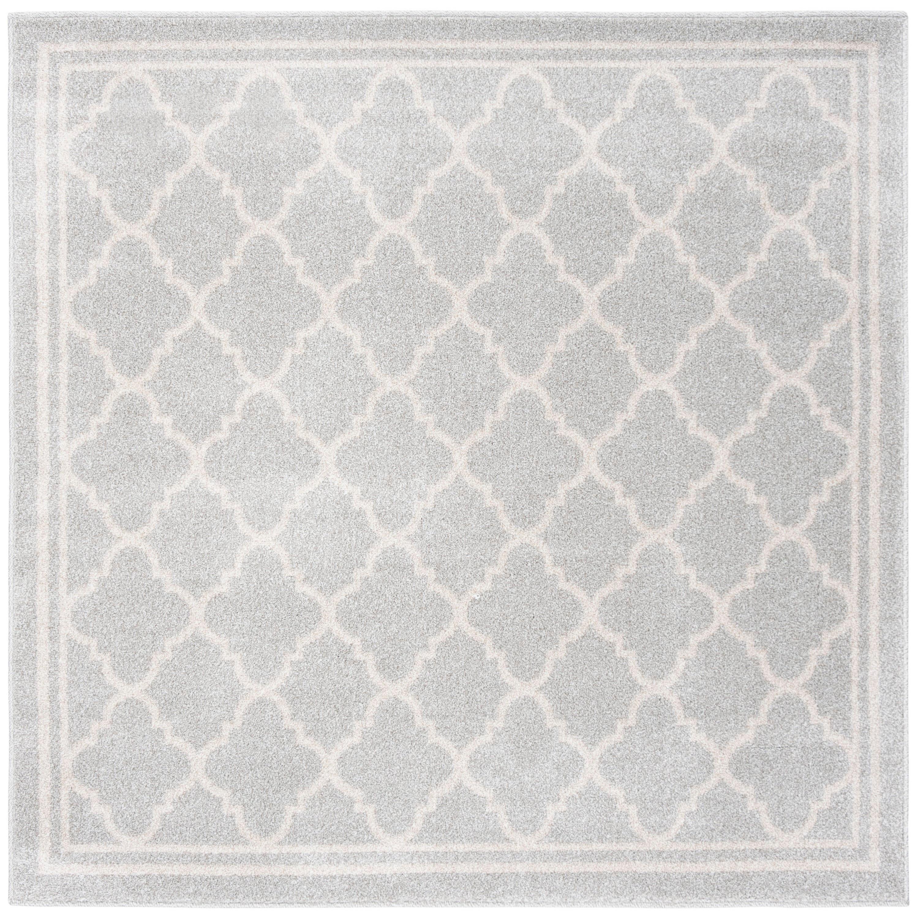 SAFAVIEH Amherst Trina Geometric Area Rug, Light Grey/Beige, 5' x 5' Square