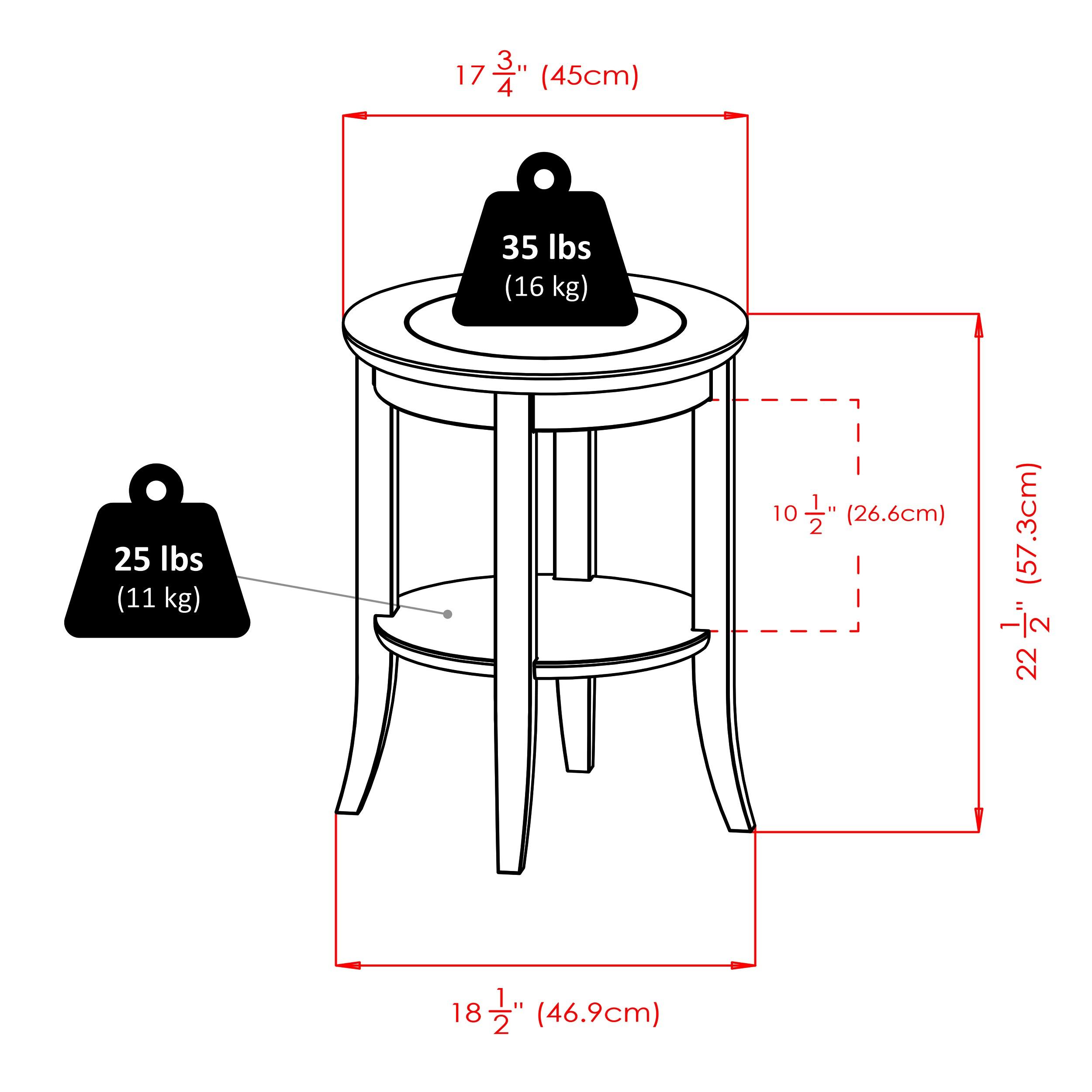 Winsome Genoa End Table Glass Inset one shelf
