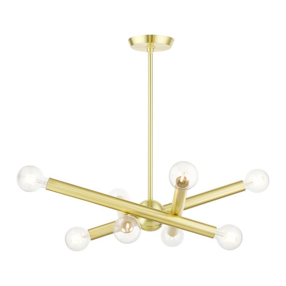 Livex Lighting Stafford 8 - Light Chandelier in  Satin Brass