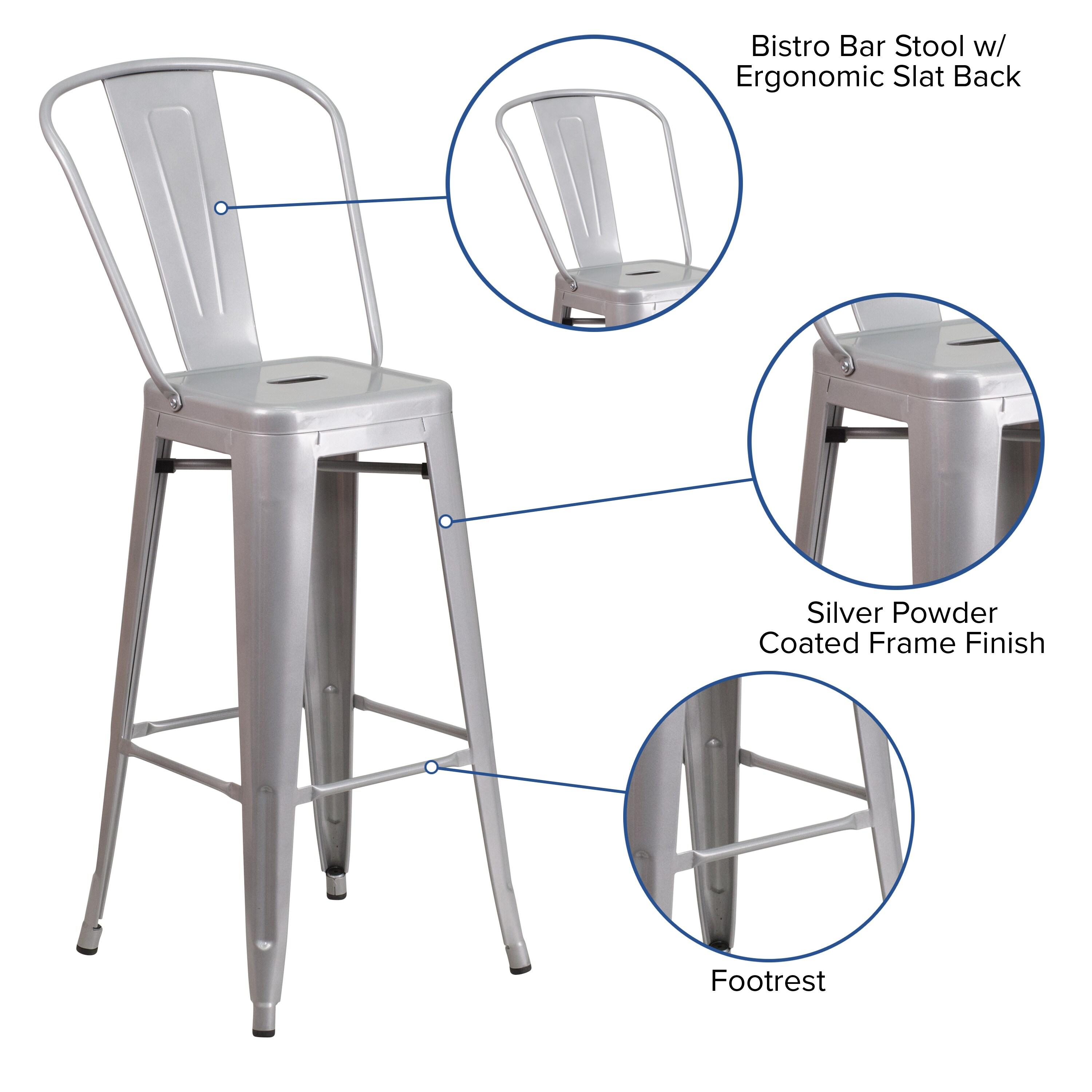 Flash Furniture Metal Outdoor Stool