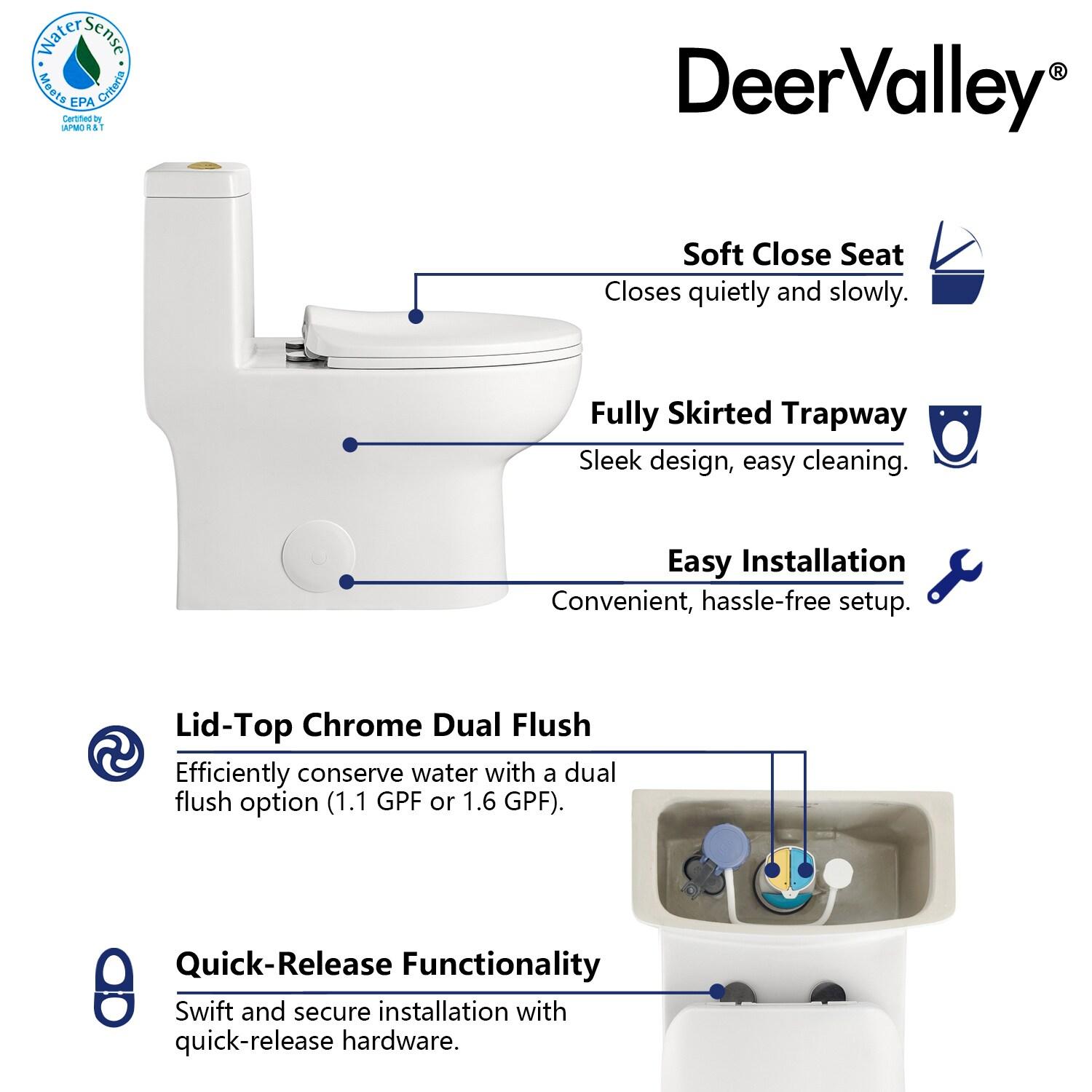 Ally Standard Bathroom Toielt, Modern Toilet with Comfort Chair Height Floor Mounted(Seat Included)