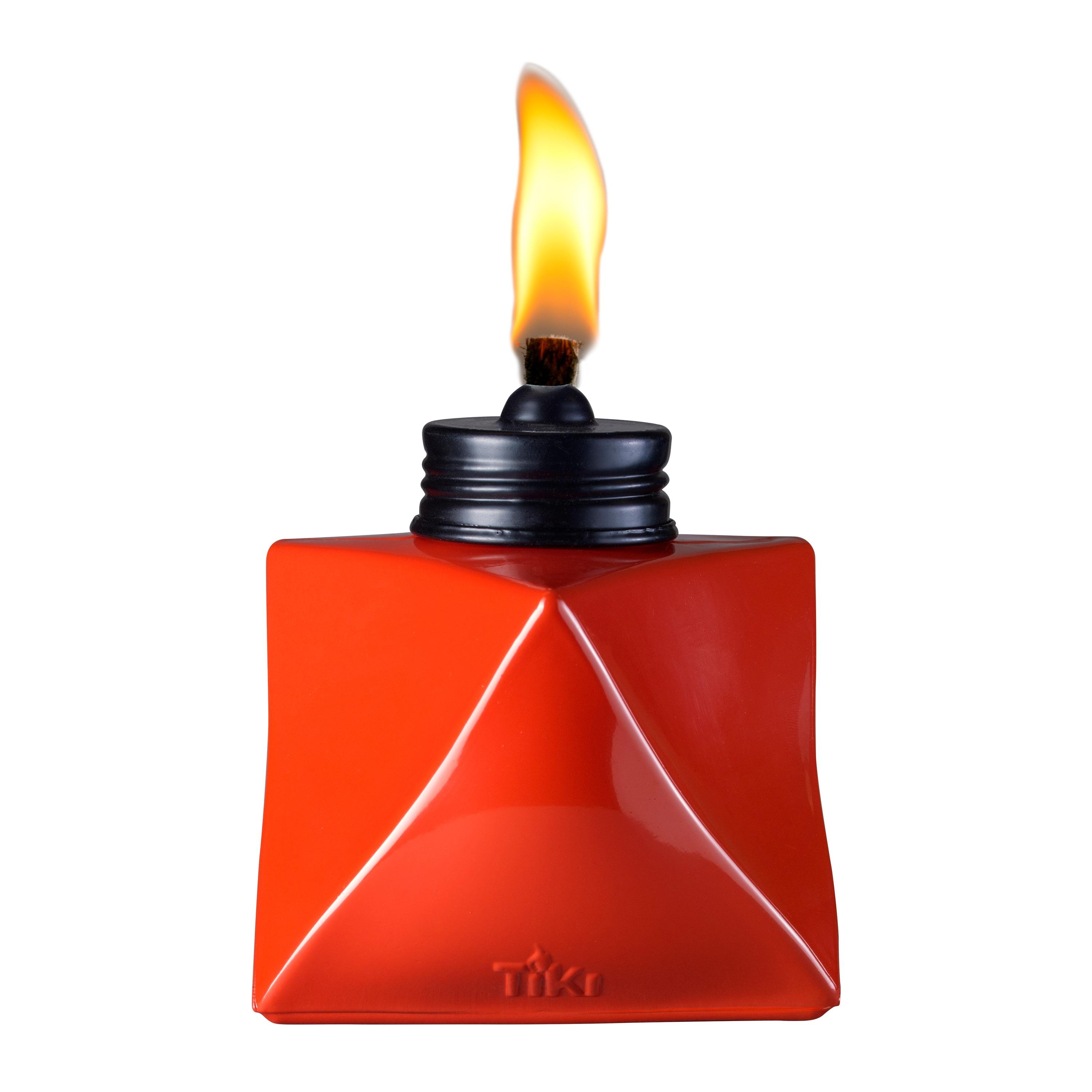 TIKI Brand TIKI® Brand 4.25 Inch Table Torch Glass Prism Blue, Teal and Red (Set of 3)