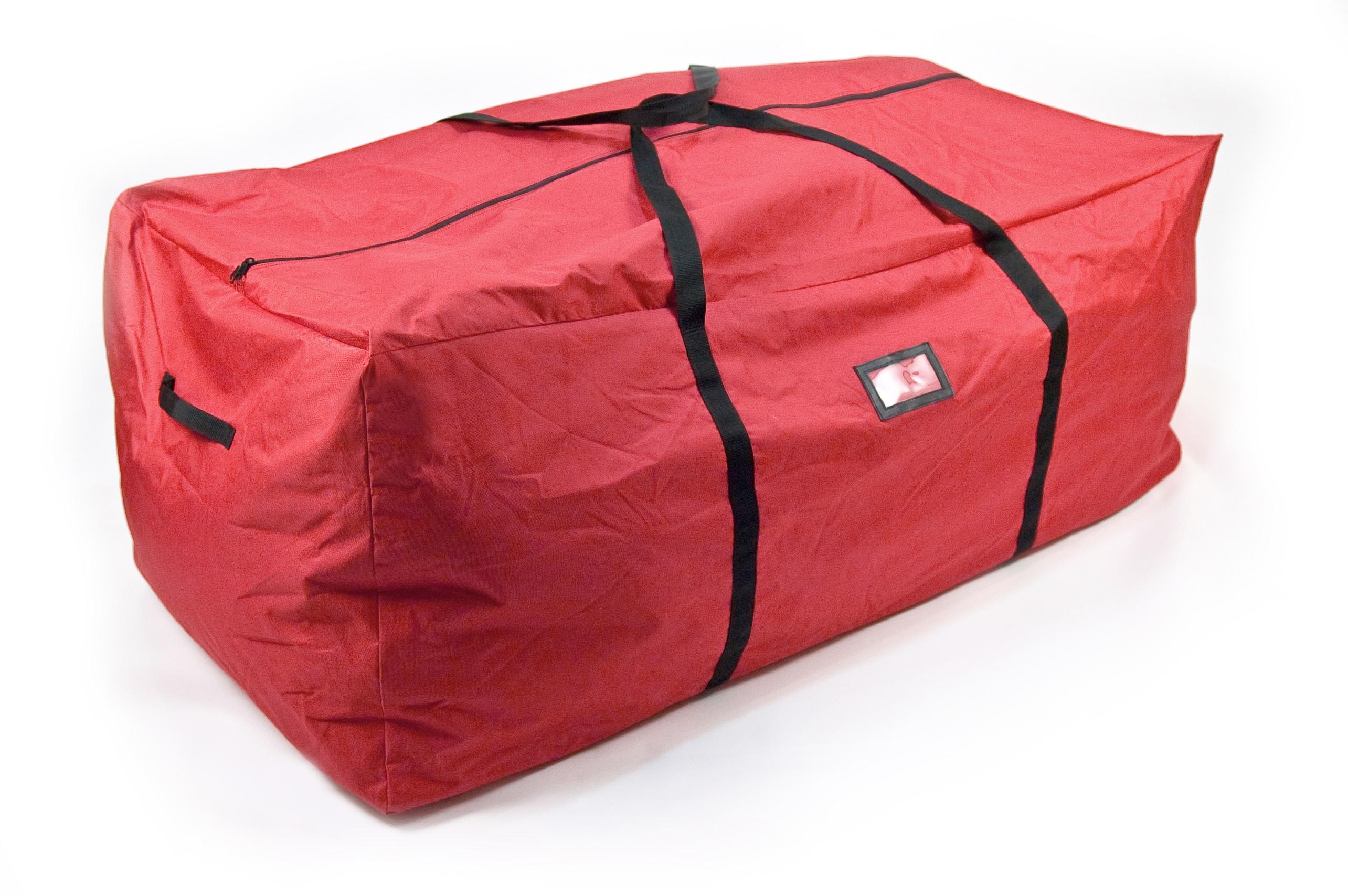 Santa's Bag 6'-9' Extra Large Tree Storage Bag: TreeKeeper, Polyester, Built-In Handles, Christmas Tree Storage, Red