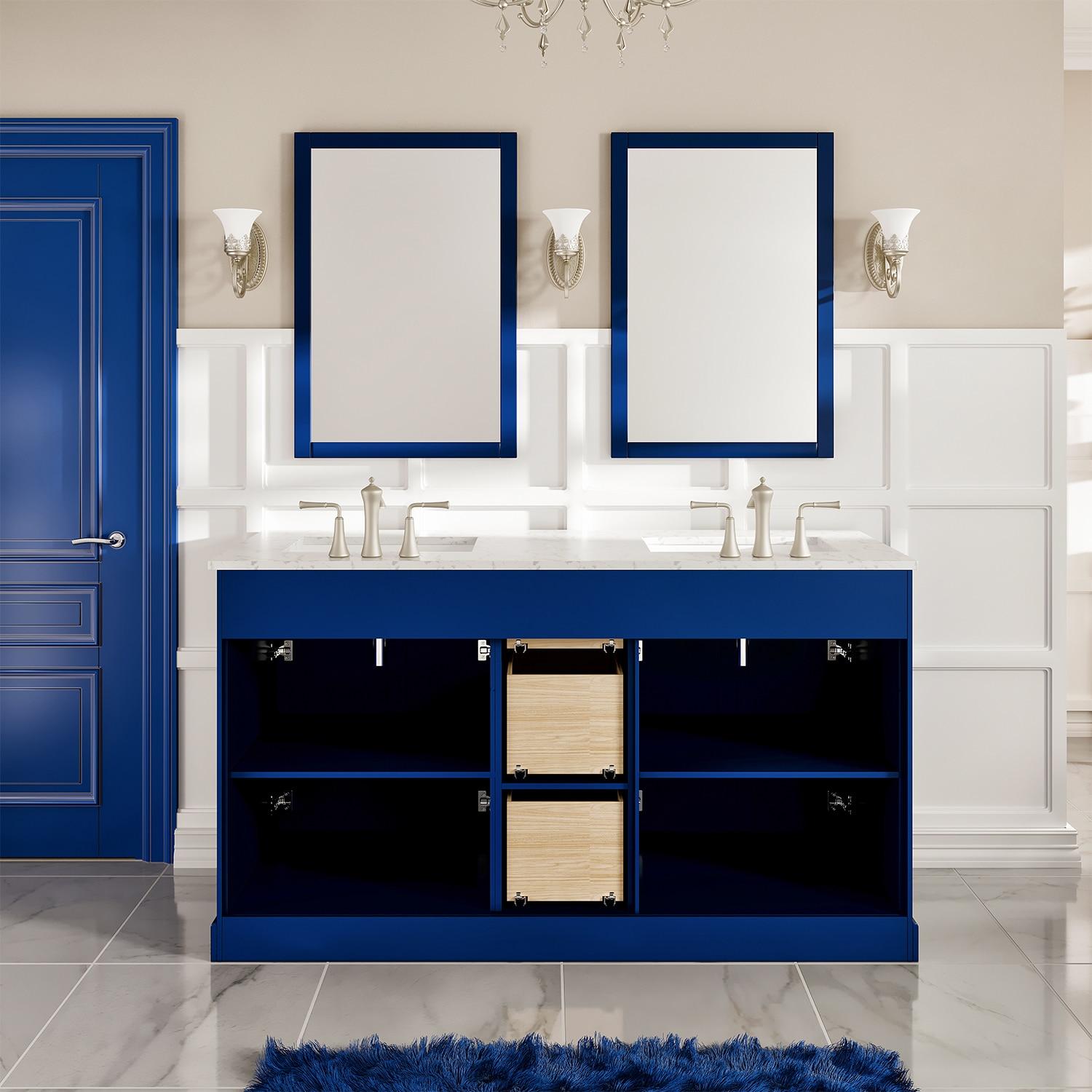 Eviva Epic Transitional Blue Bathroom Vanity