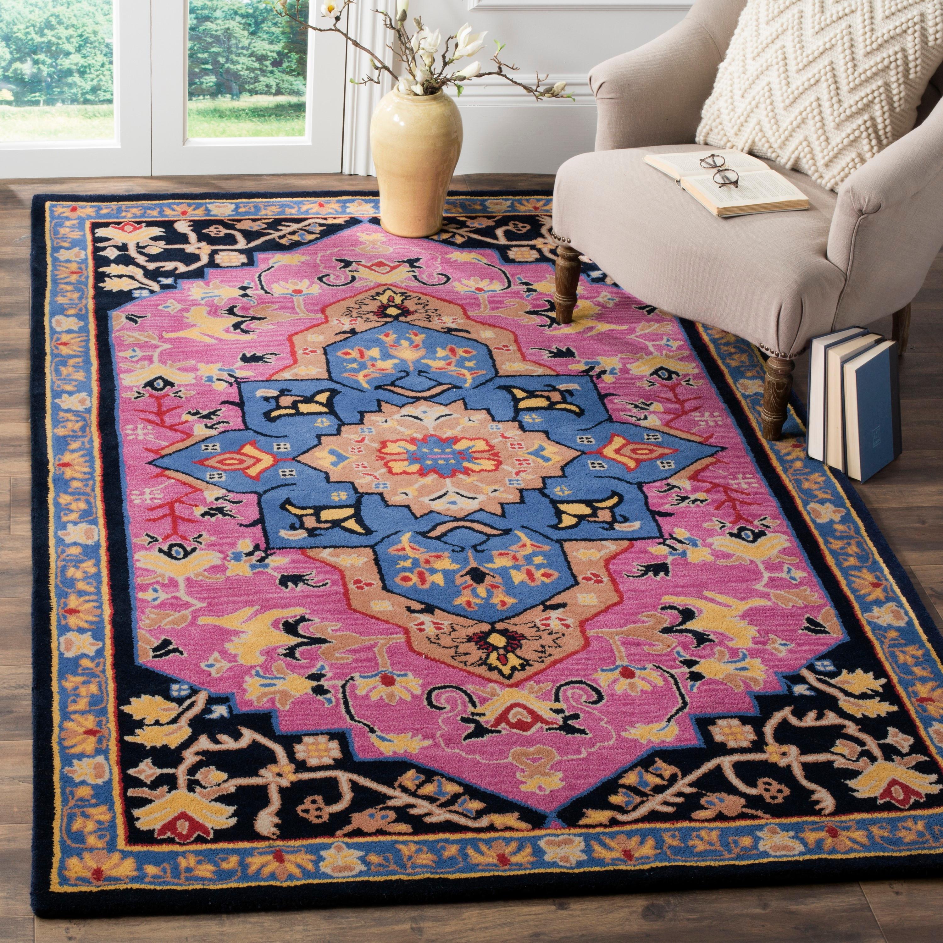 Bellagio BLG506 Hand Tufted Accent Rug - Pink/Multi - 2'x3' - Safavieh.