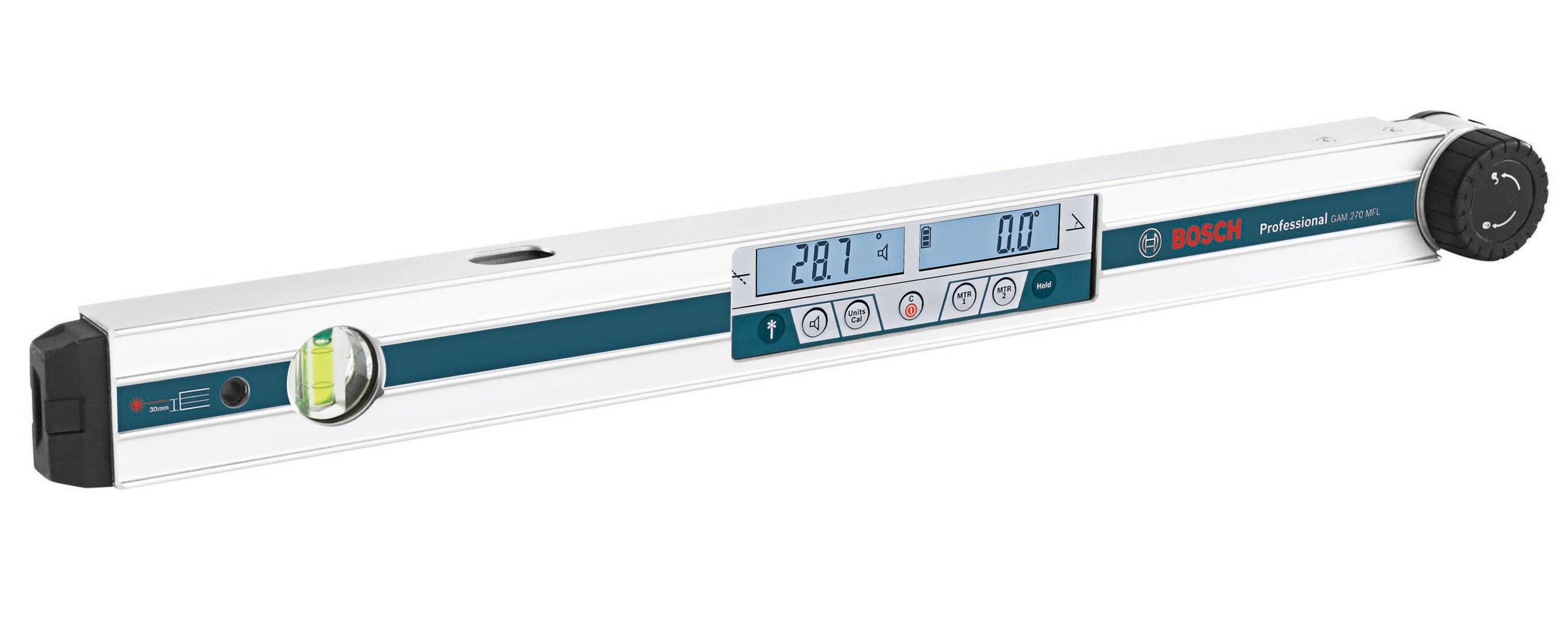 Miter Finder Digital Angle Finder Features Inclinometer, Miter Cut Calculator, Protractor, Digital Level with Case