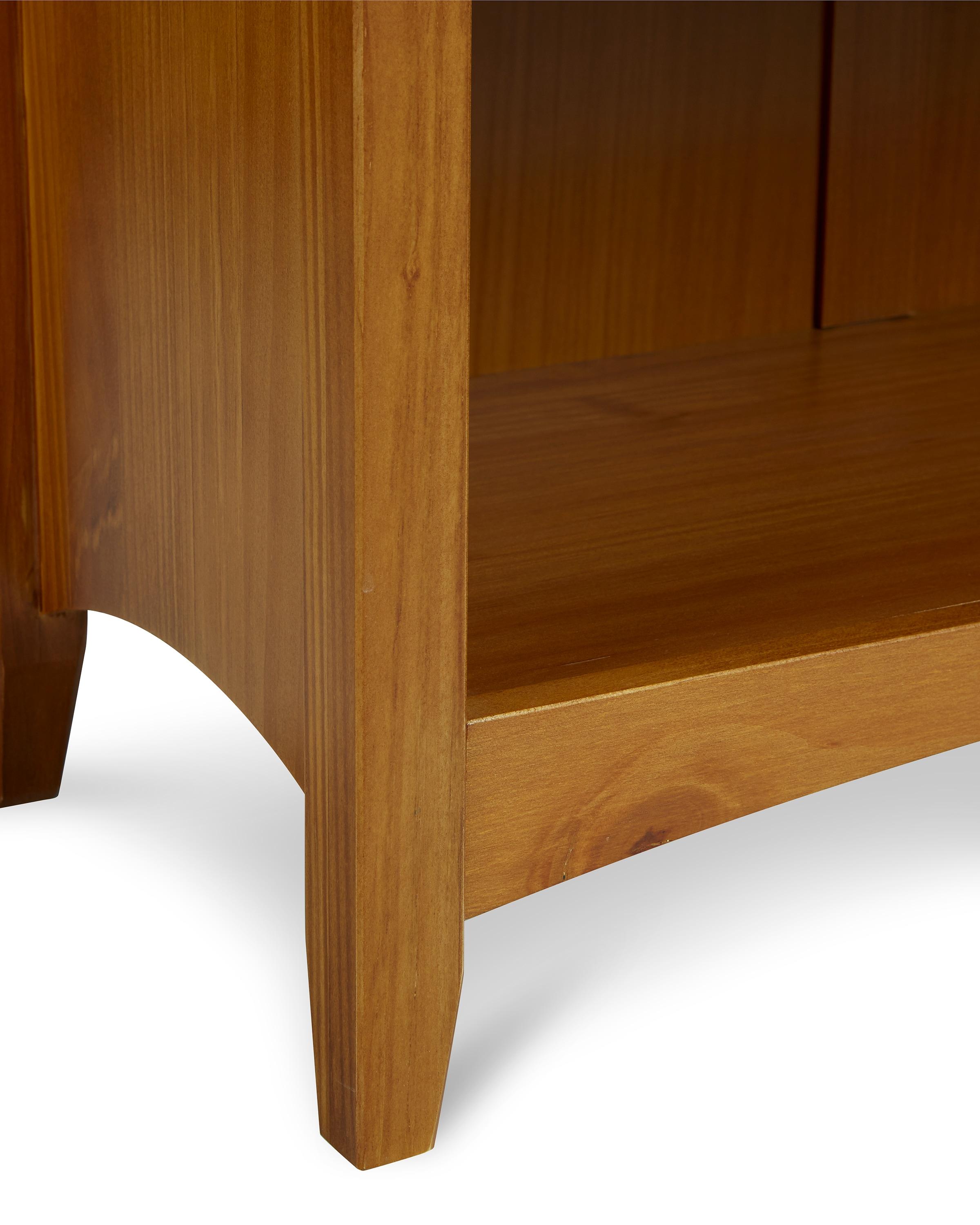 Camaflexi 48” Shaker Style 4-Shelf Wooden Bookcase Closed Back Storage Shelf, Brown