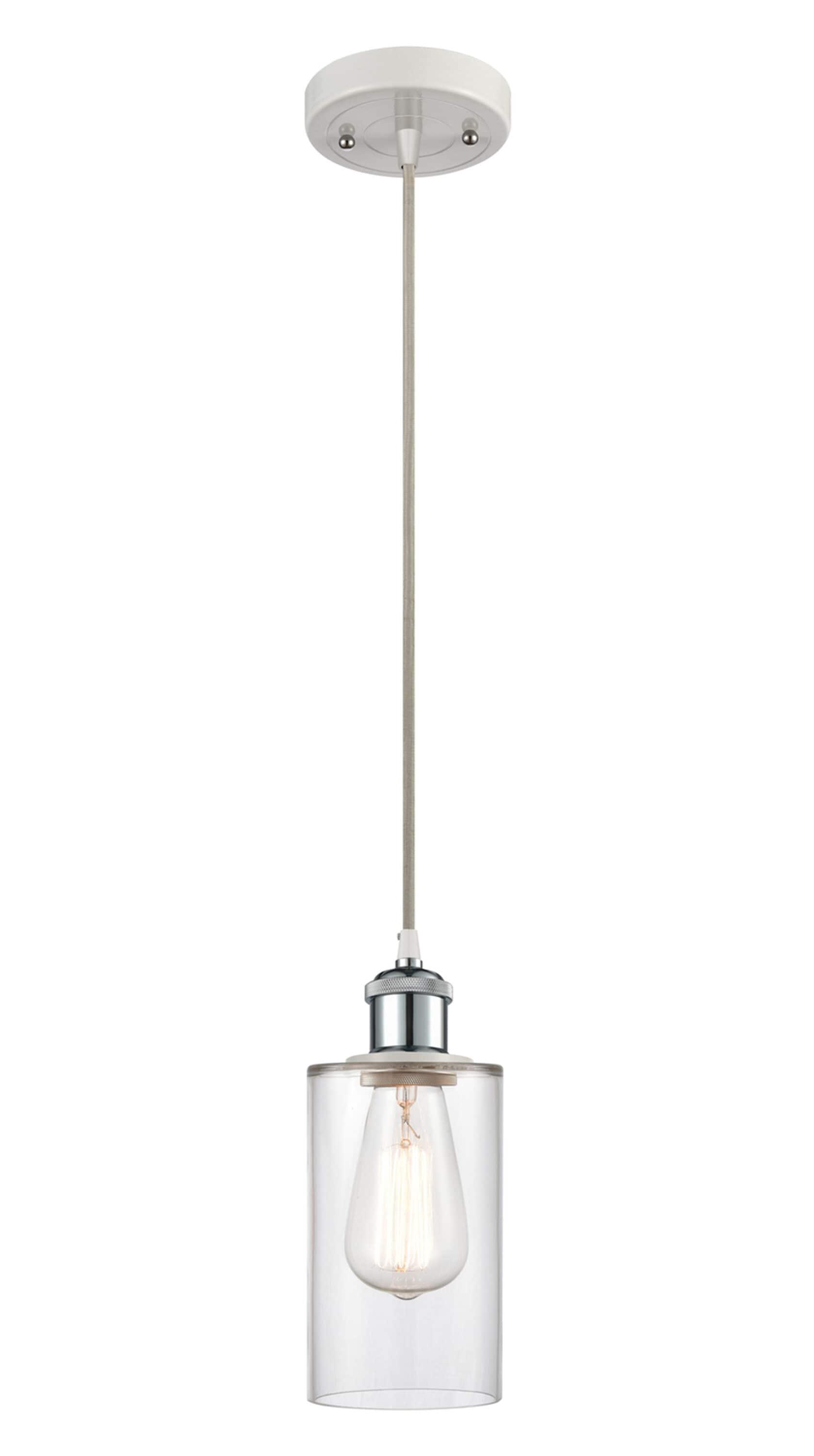 Innovations Lighting Clymer 1 - Light Pendant in  white/polished chrome