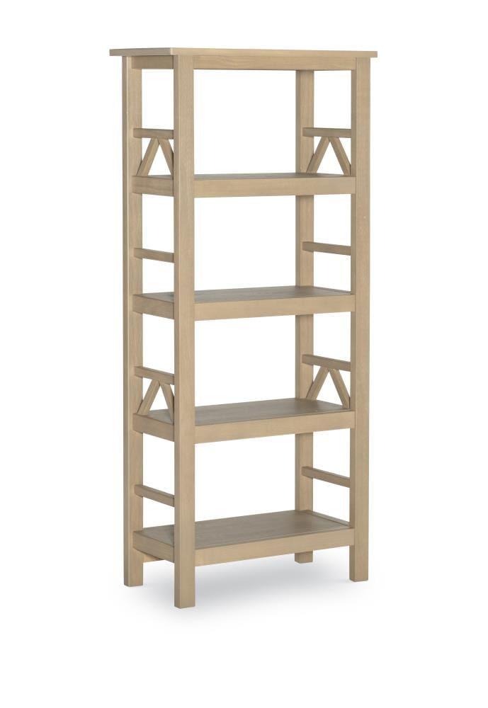 54.45" Original PT - Titian Transitional Solid Wood Display and Storage Bookshelf Driftwood - Linon