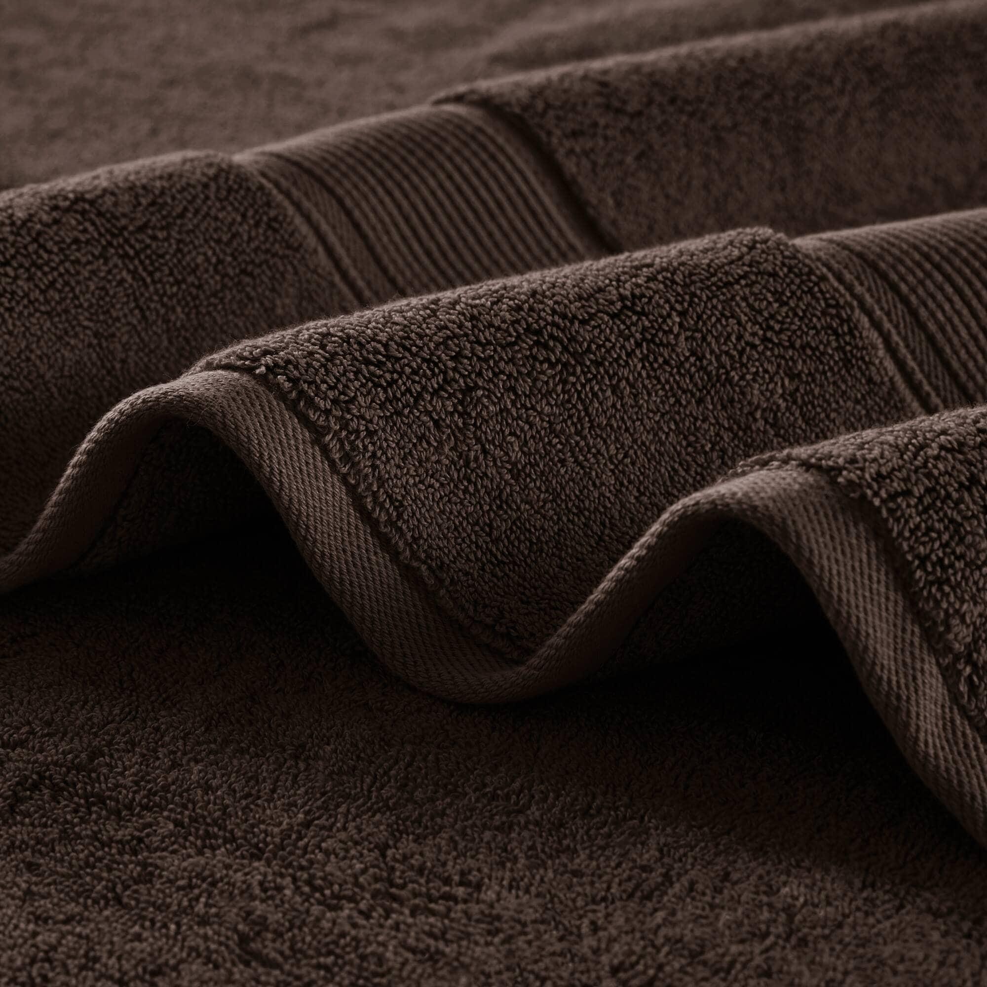 8pc Cotton Bath Towel Set Brown: Madison Park, Heavyweight Terry, OEKO-TEX Certified