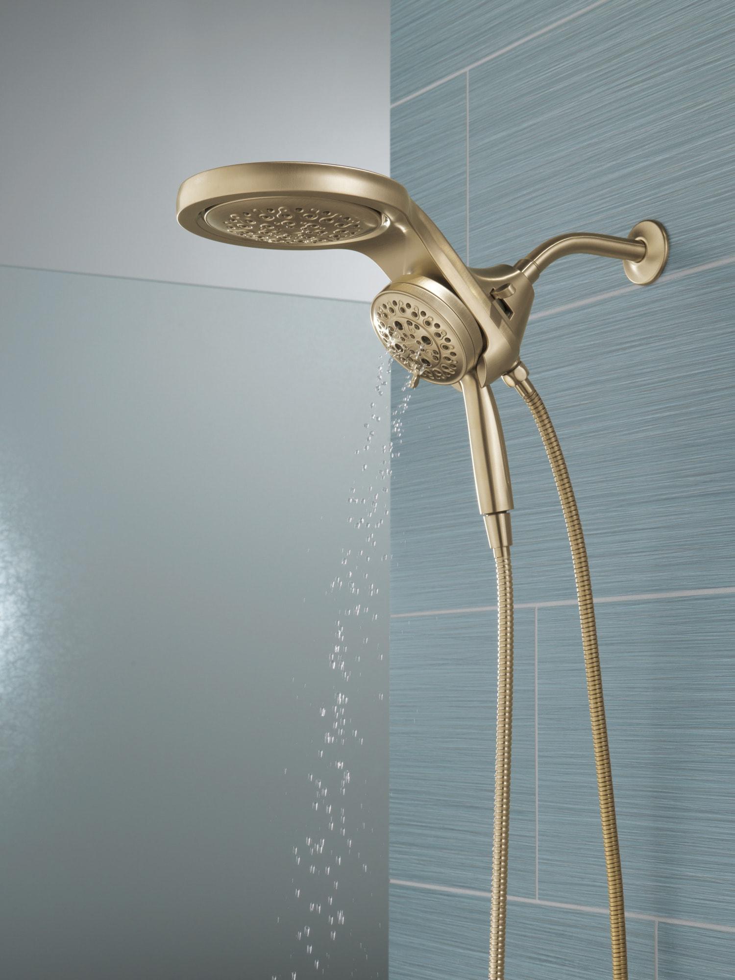 Hydrorain 5 Spray Dual Shower Head and Handheld Shower with Lumicoat and H2Okinetic 2.5 GPM