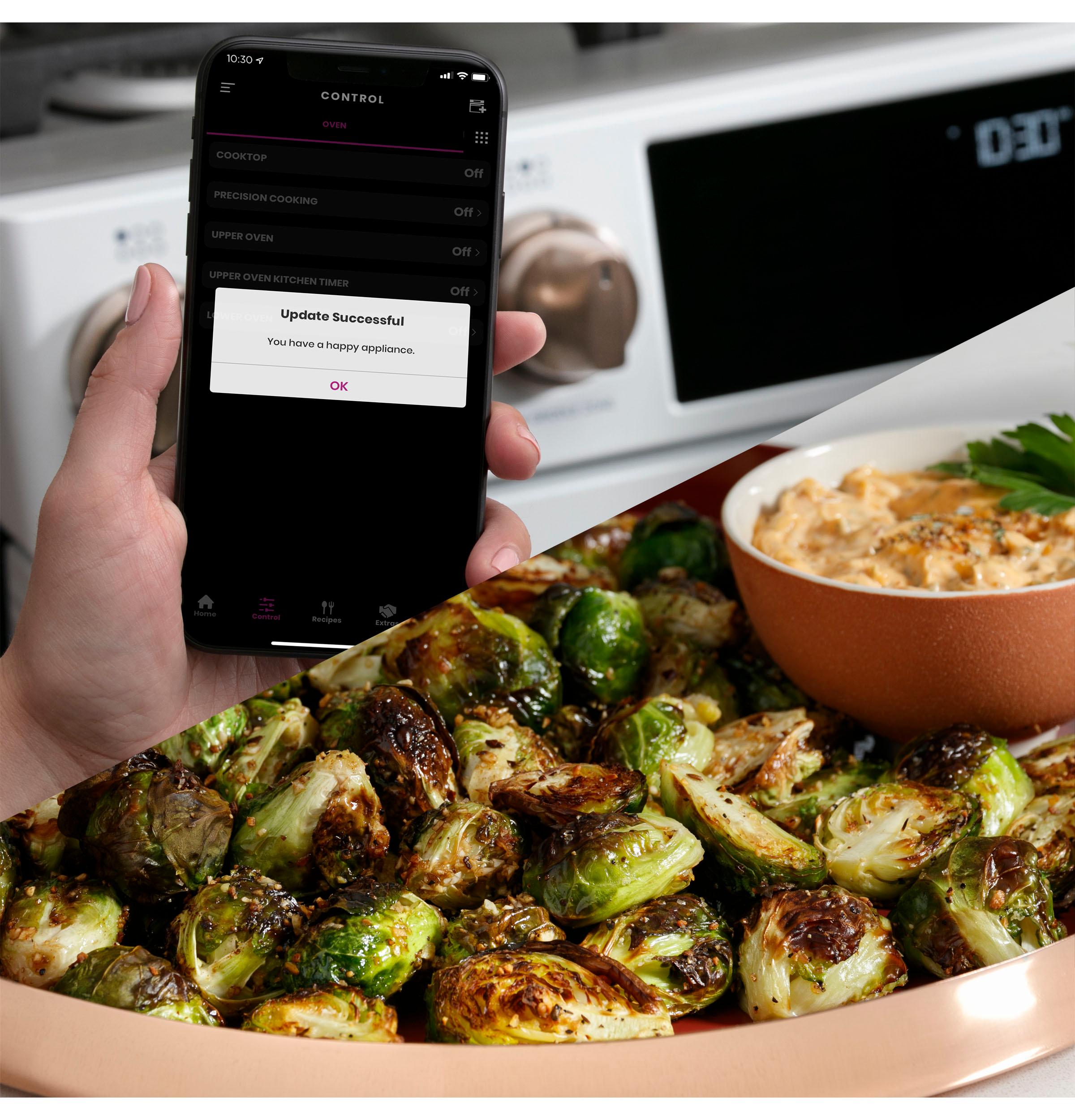 Café Café 30" 6.7 cu. ft. Smart Slide-in Electric Range with Convection and Radiant Cooktop CES750P2MS1