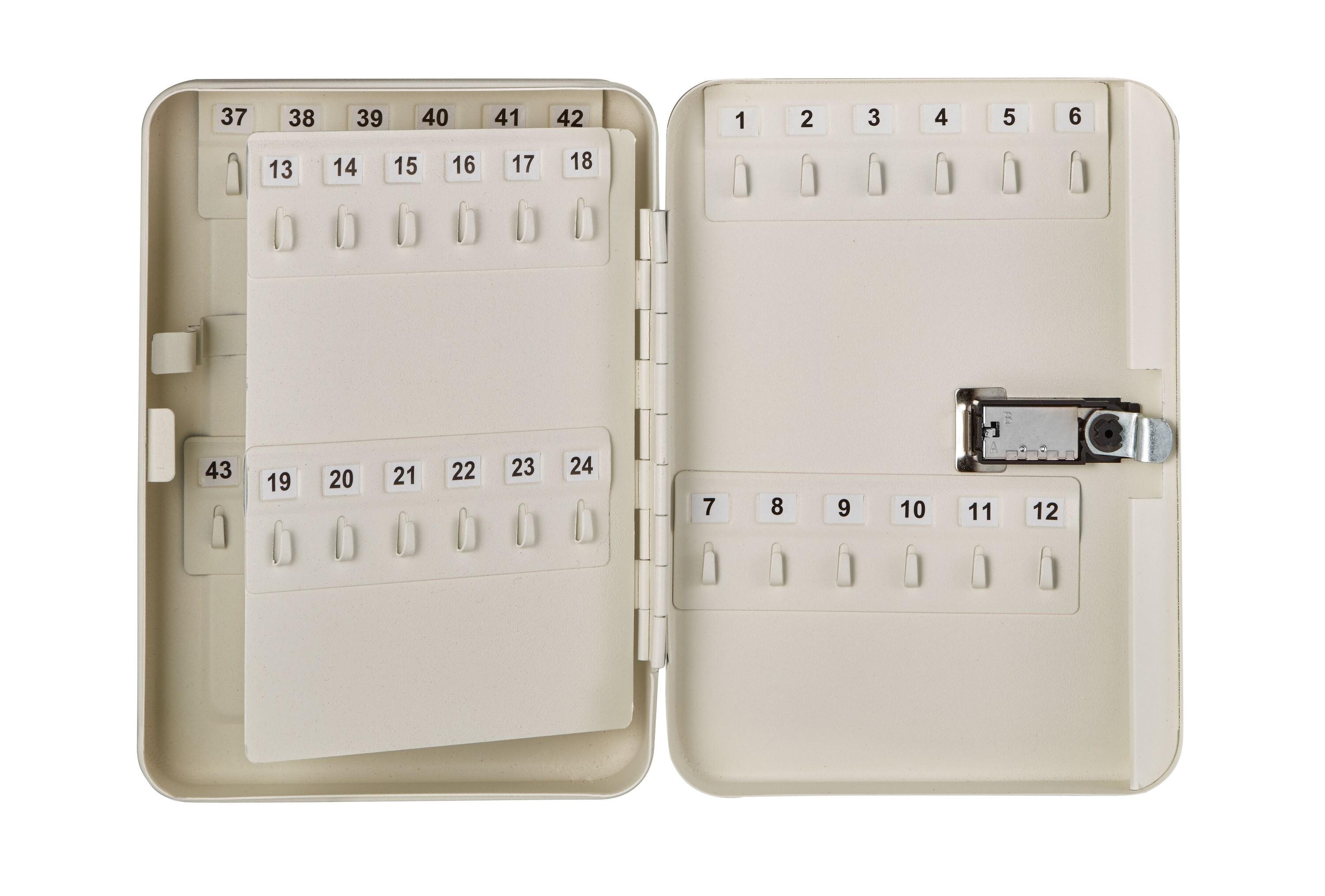 AdirOffice 30-Key Steel Secure Key Cabinet with Combination Lock (Set of 2)