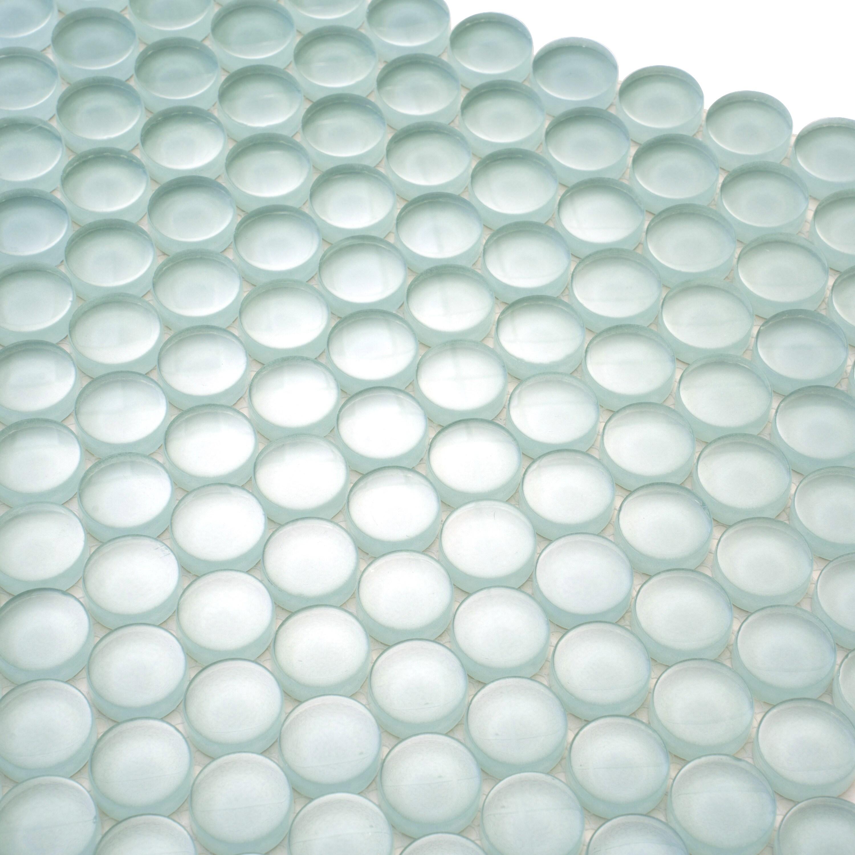 Penny 1 " X 1 " Straight Edge Glass Mosaic Sheet Wall & Floor Tile