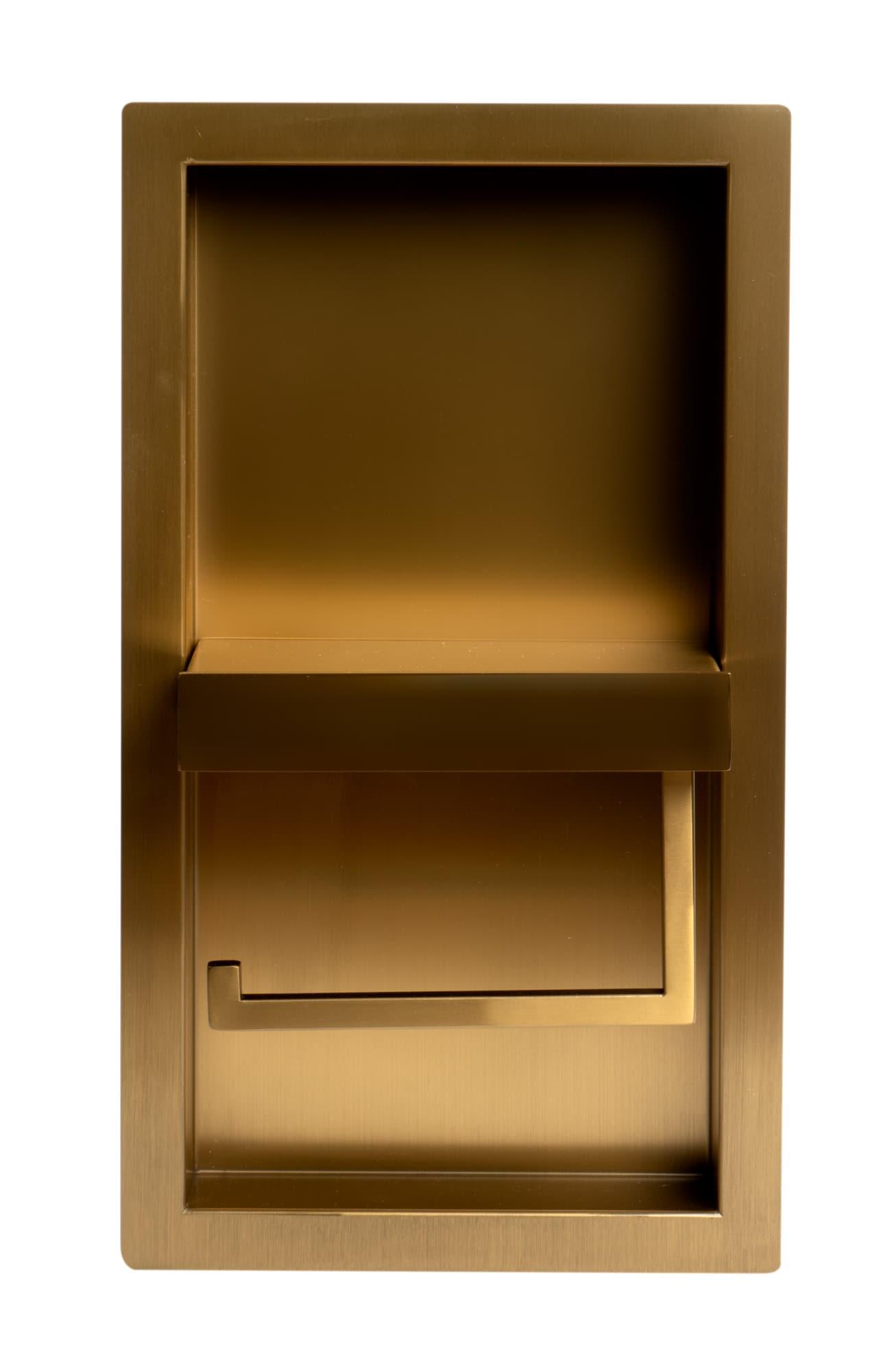 PVD Stainless Steel Recessed Toilet Paper Holder / Bathroom Niche
