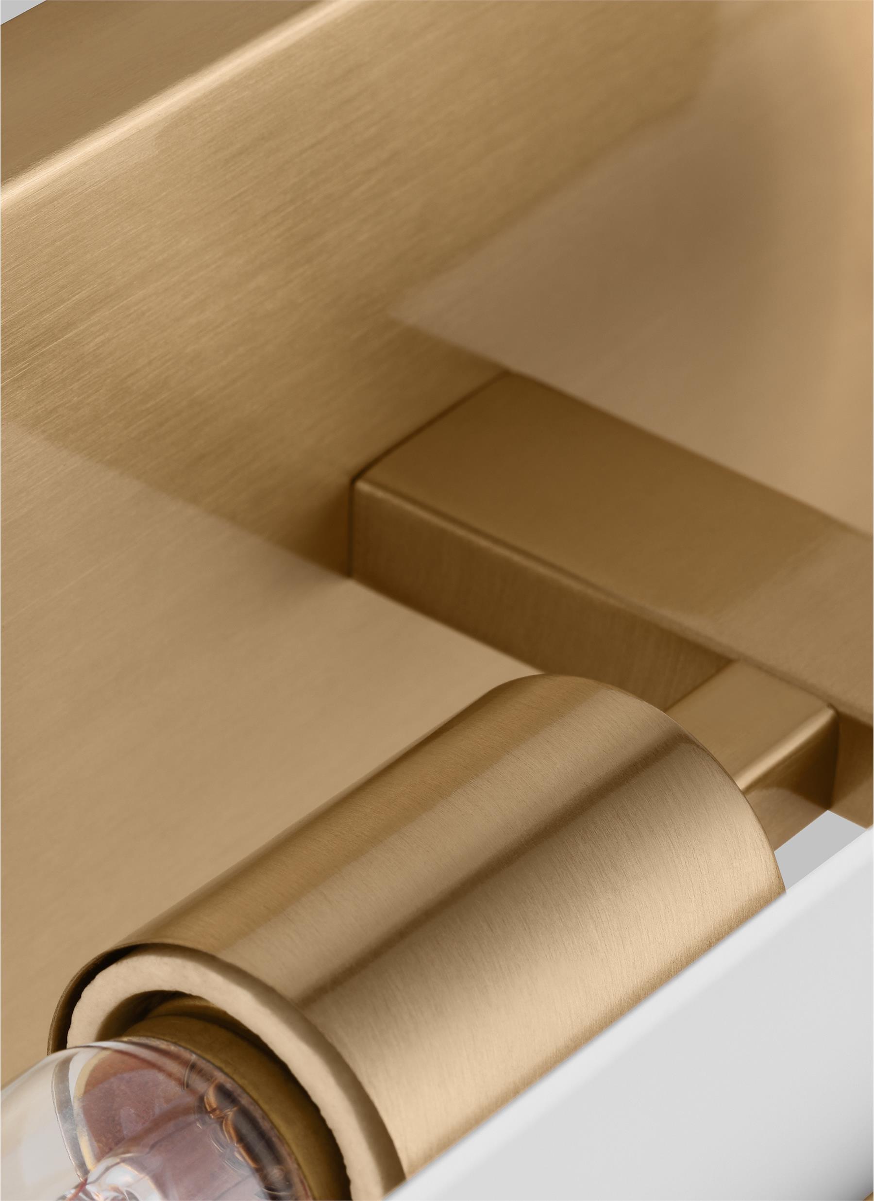 Dex Satin Brass Energy Star 2-Light Vanity with Etched Glass