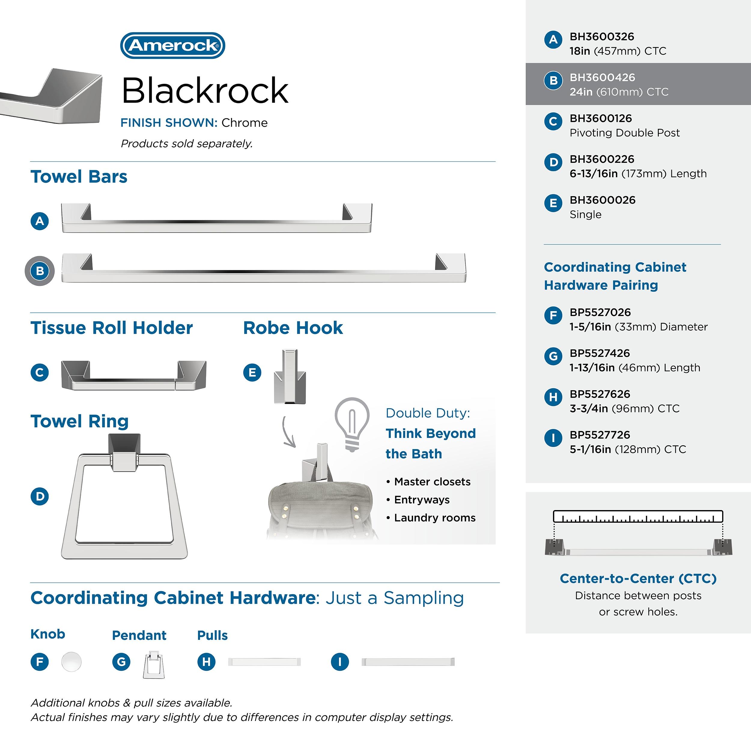 Blackrock 25.87" Wall Mounted Towel Bar