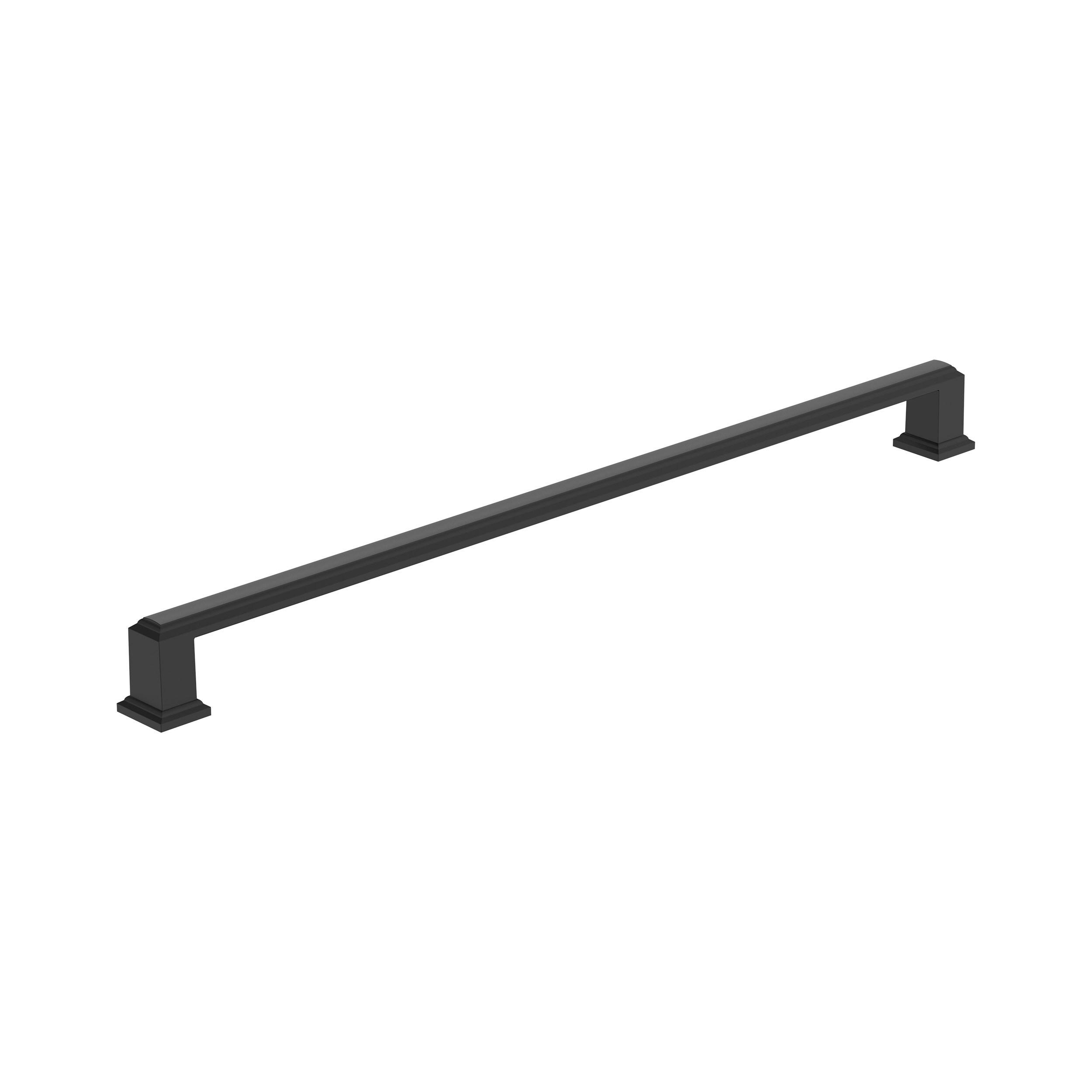 Amerock Appoint 12-5/8 inch (320mm) Center-to-Center Matte Black Cabinet Pull