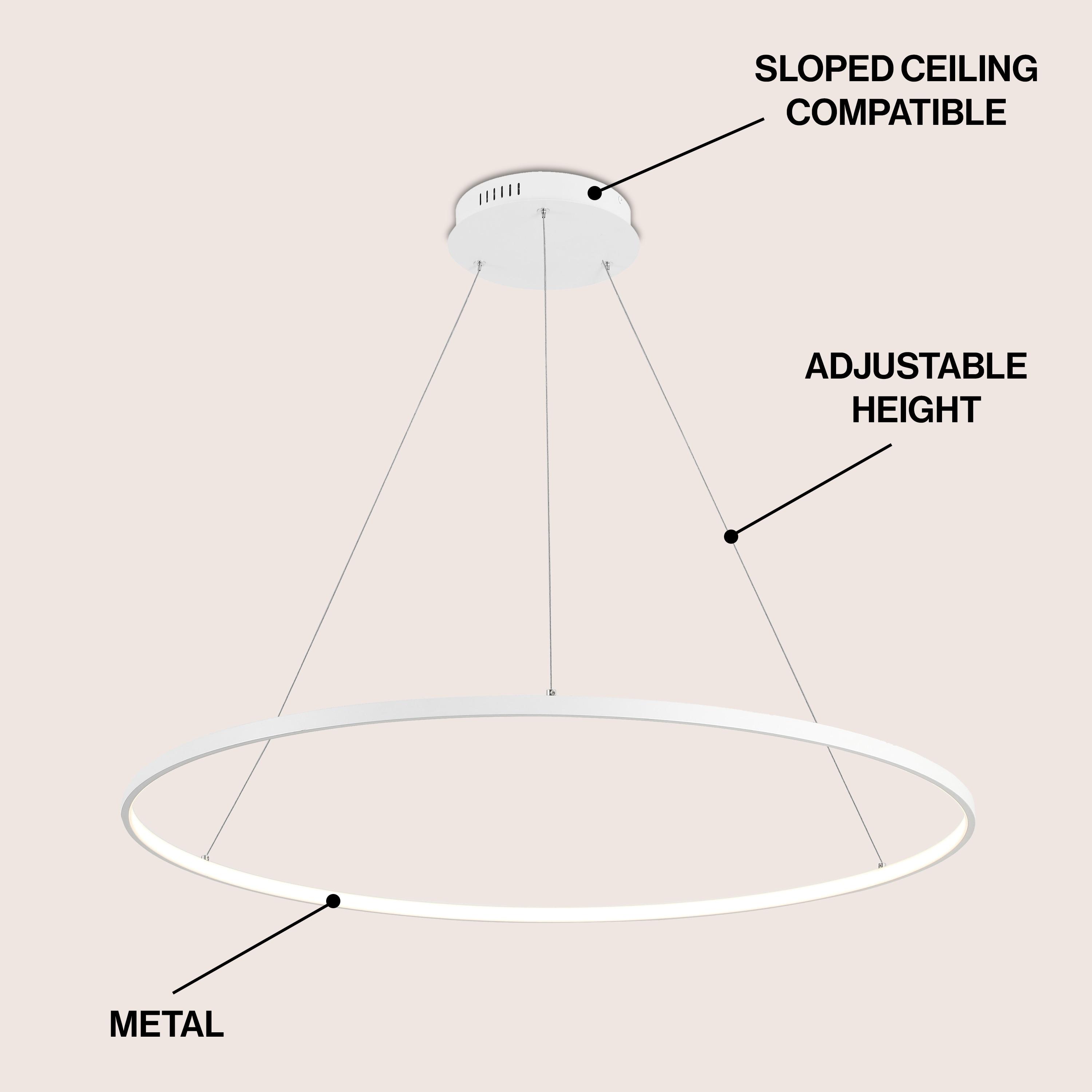 George Kovacs Discovery 31 1/4"W Silver LED Pendant Light