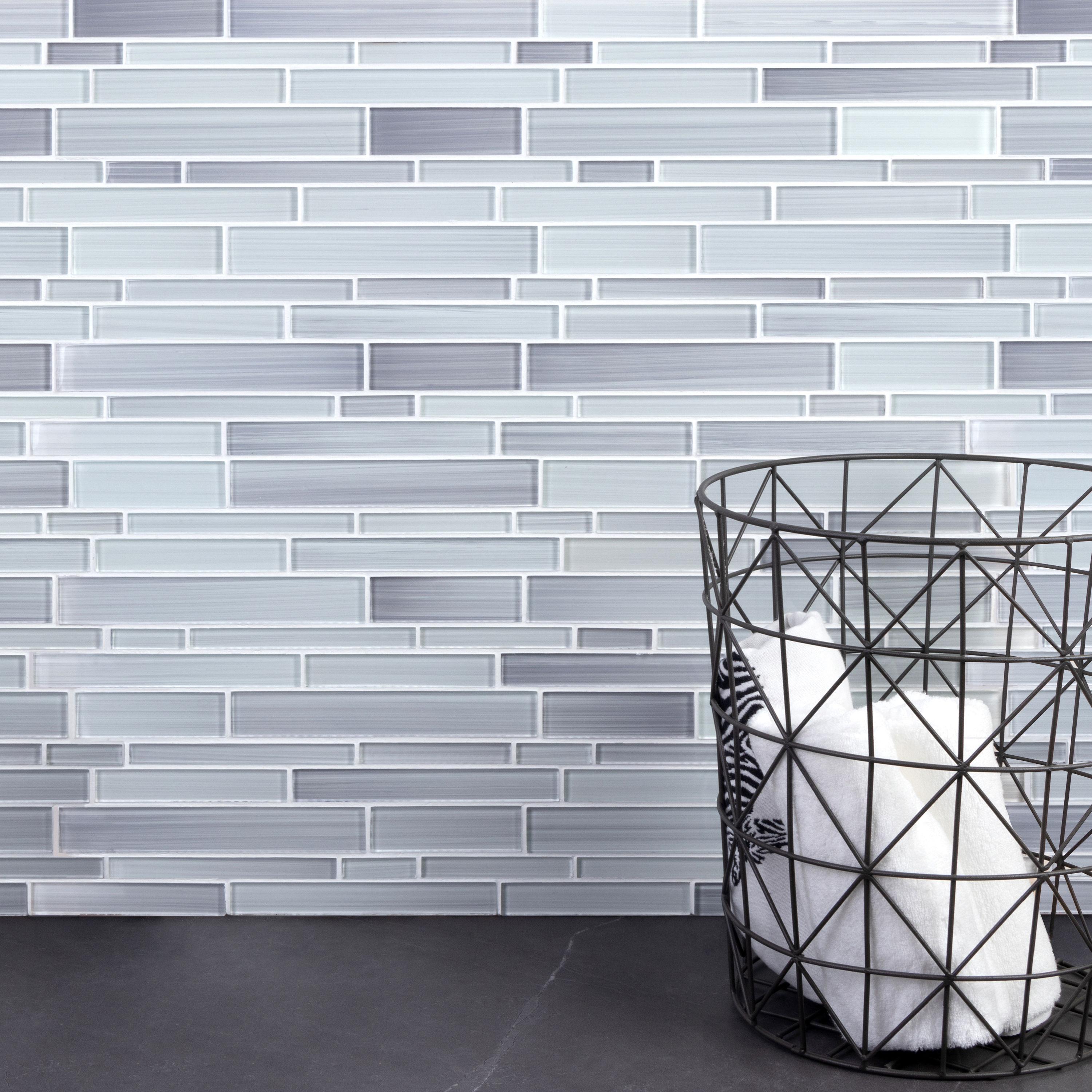 Premium Hand Painted Glass Linear Mosaic Tile