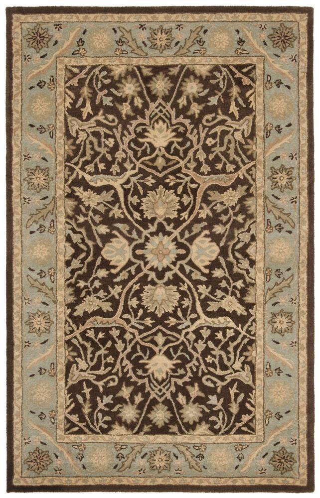 Antiquity AT14 Hand Tufted Indoor Area Rug - Brown/Green - 4'x6' - Safavieh