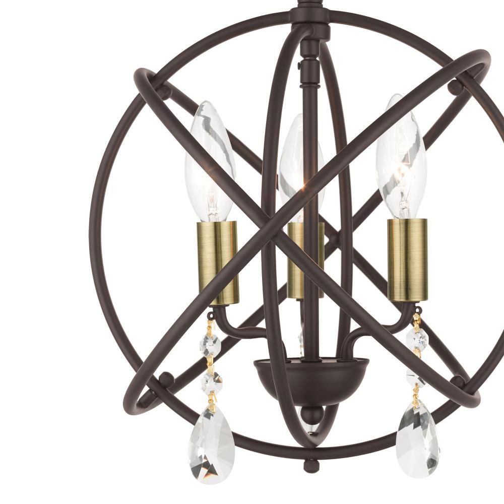 Livex Lighting Aria 3 - Light Chandelier in  Bronze
