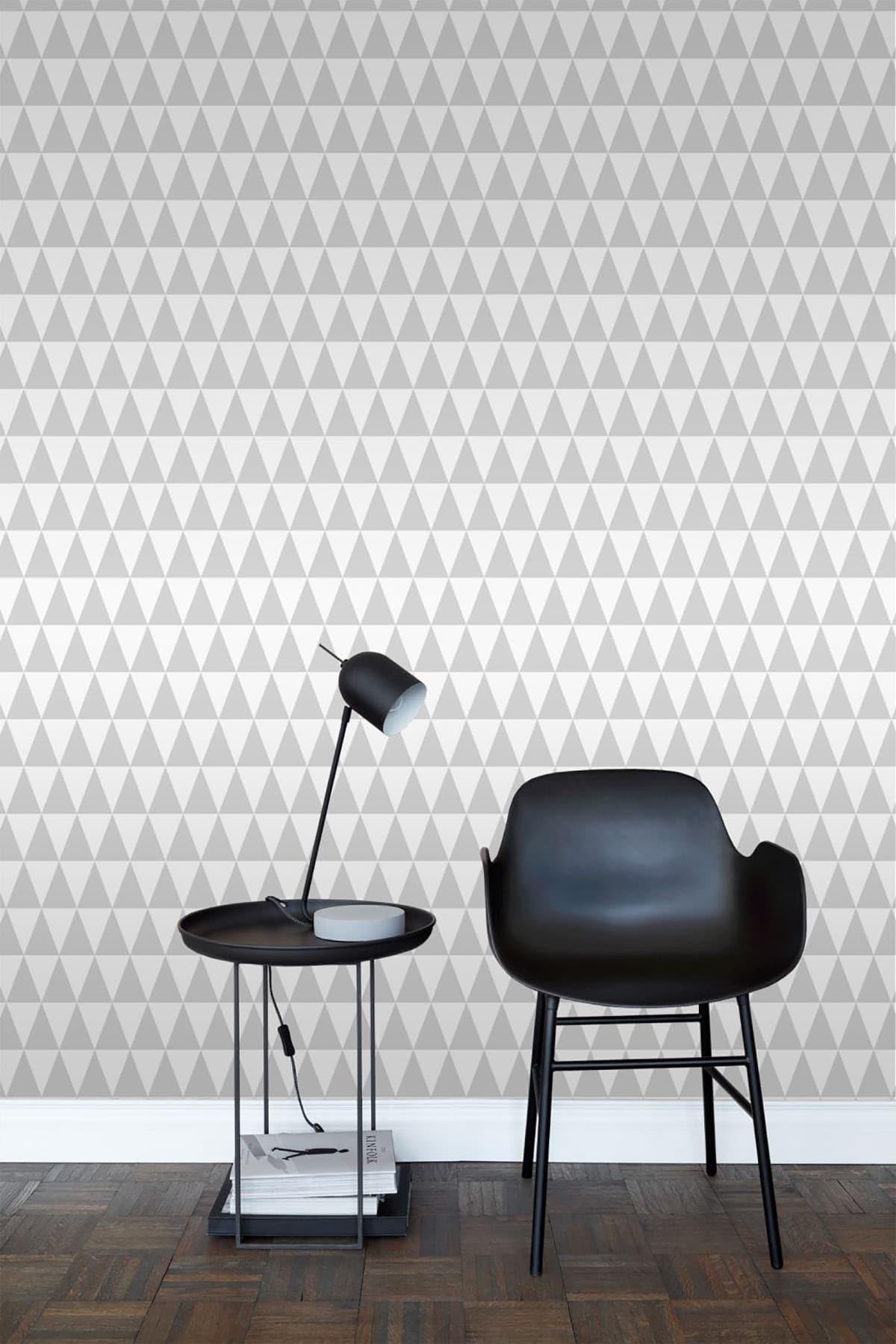 ESTA Home Verdon Light Grey Geometric Wallpaper, 20.5-in by 33-ft