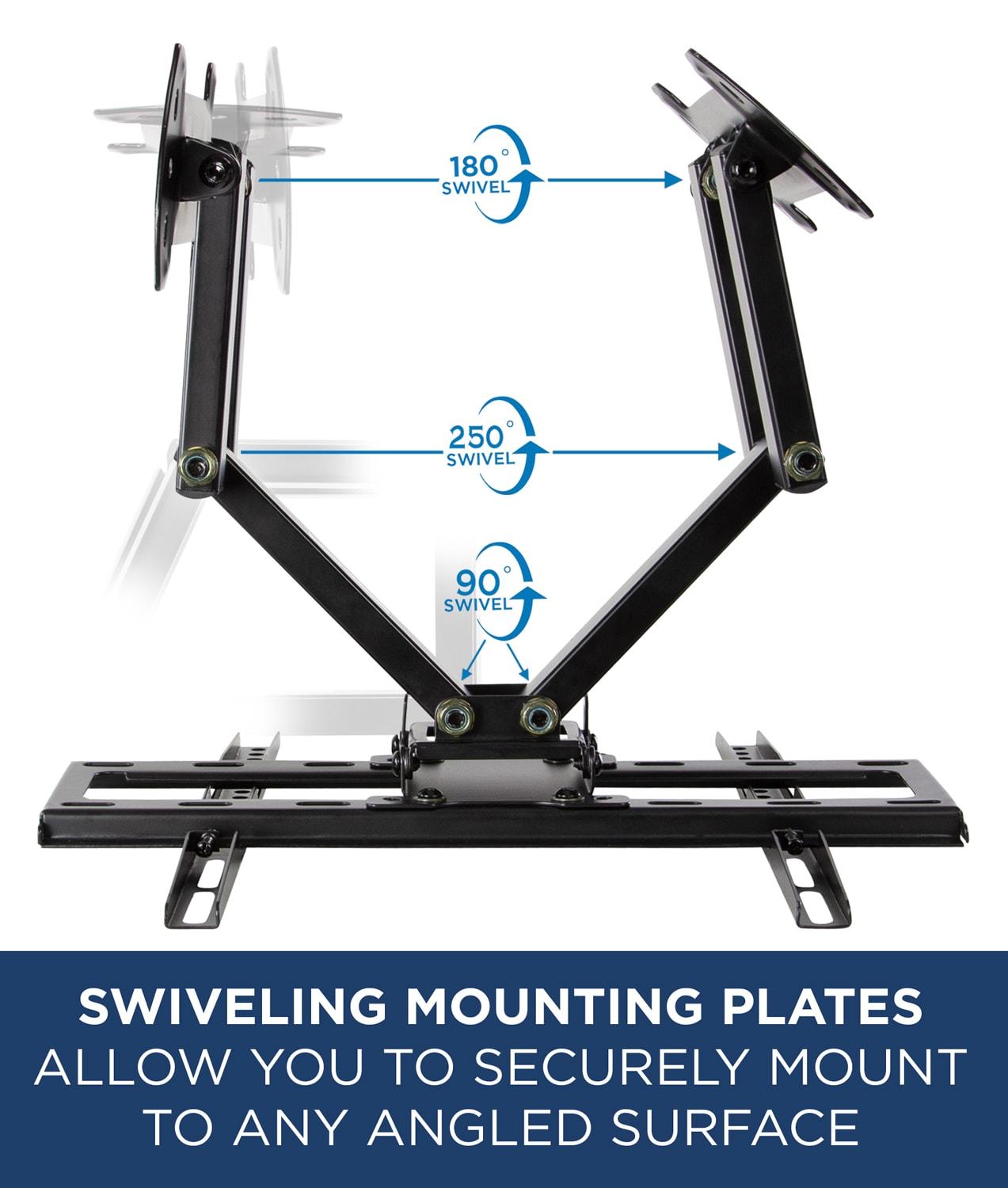 Mount-it Black Corner Mount for Holds up to 66 lbs