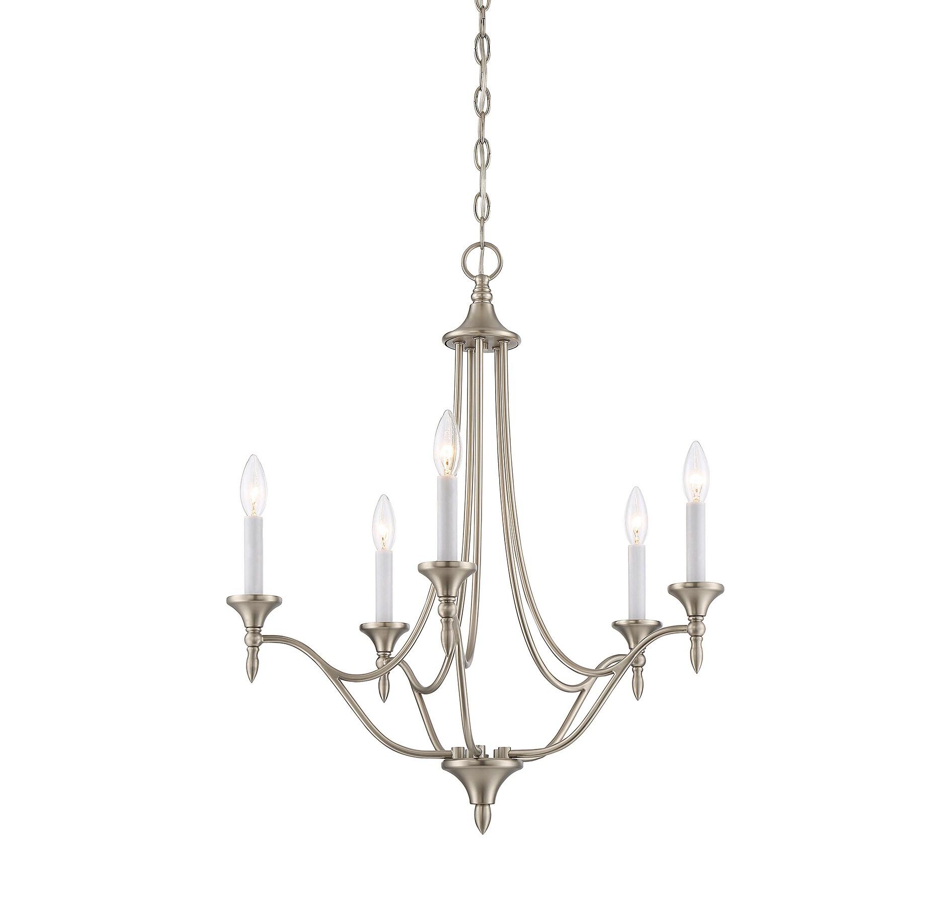 Savoy House Herndon 5 - Light Chandelier in  Satin Nickel