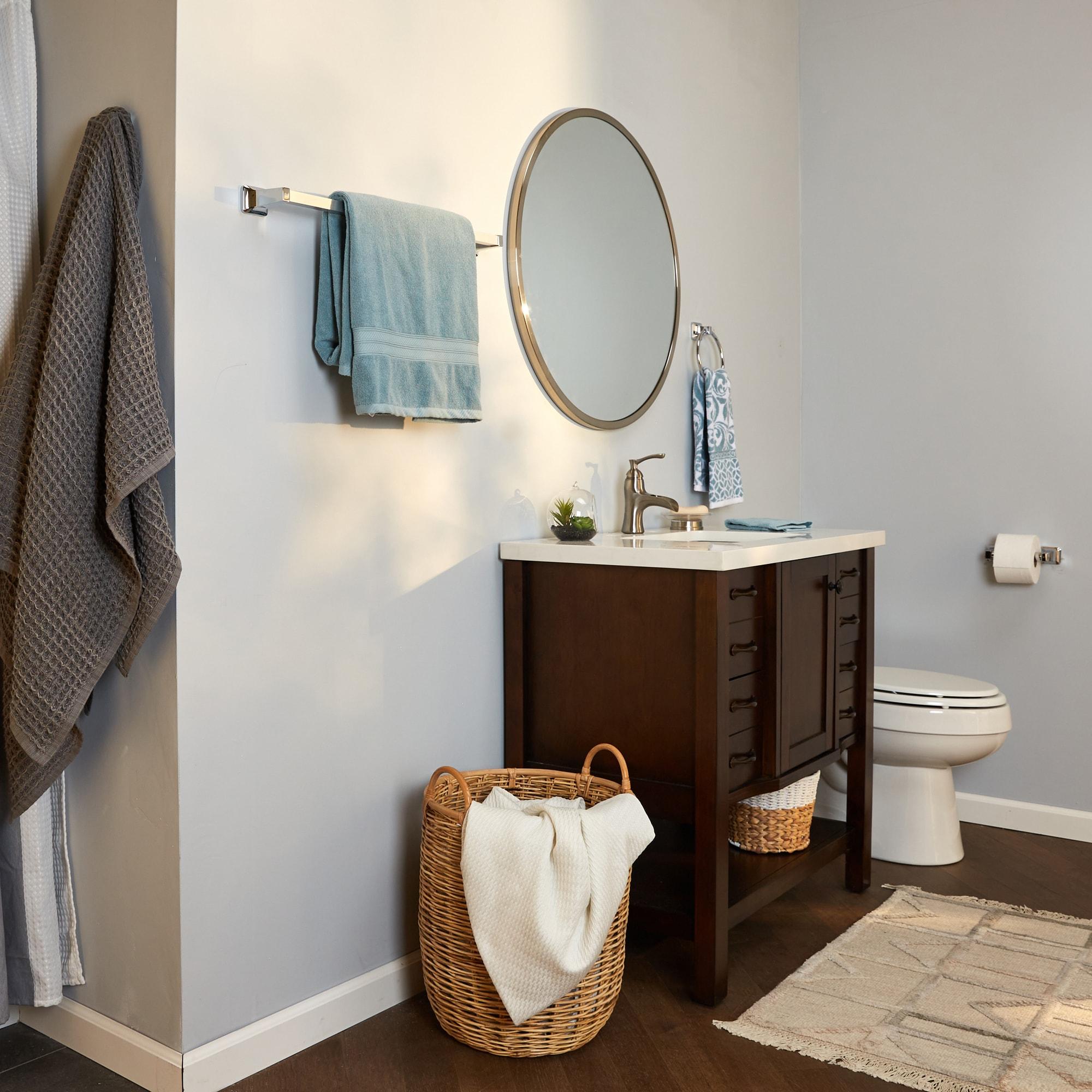 Project Source Seton Chrome Finish Wall Mount Towel Ring