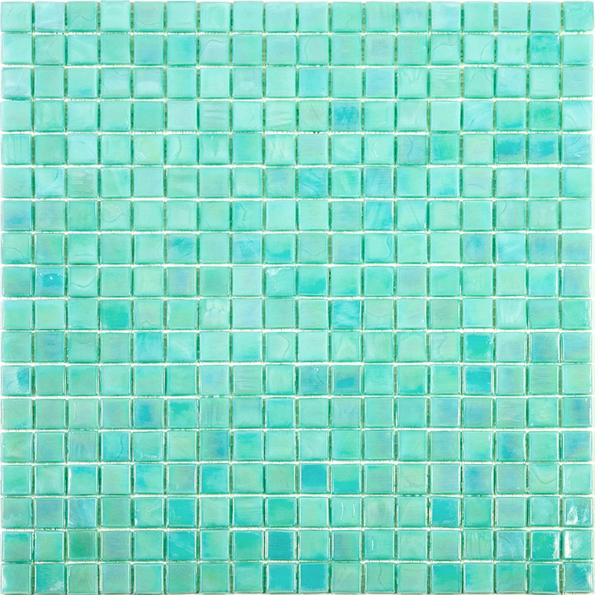 Winter Green Glossy Glass Mosaic Tile for Kitchen and Bathroom