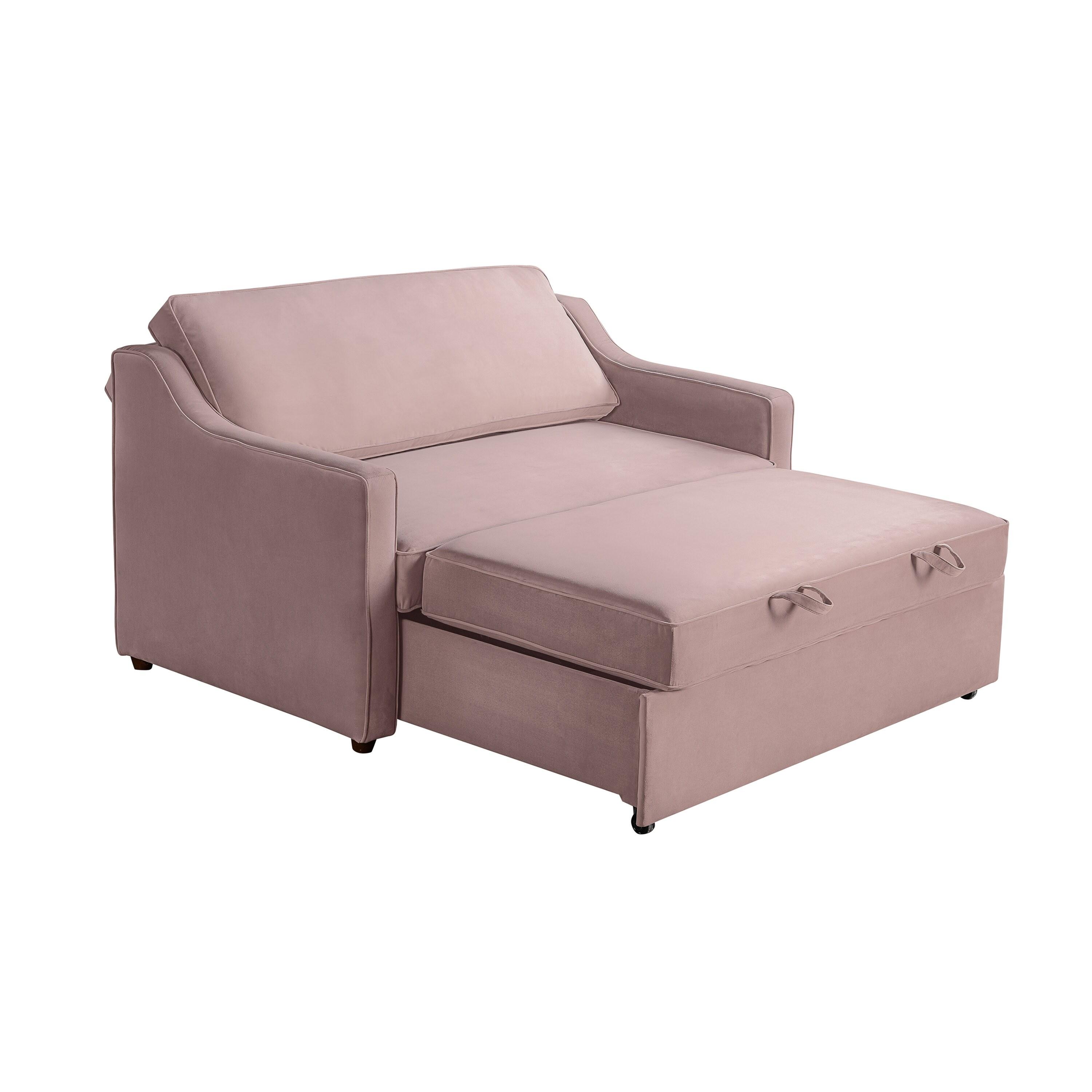 Serta Juliette 62.2'' Full Convertible Sofa w/ Velvet Upholstery