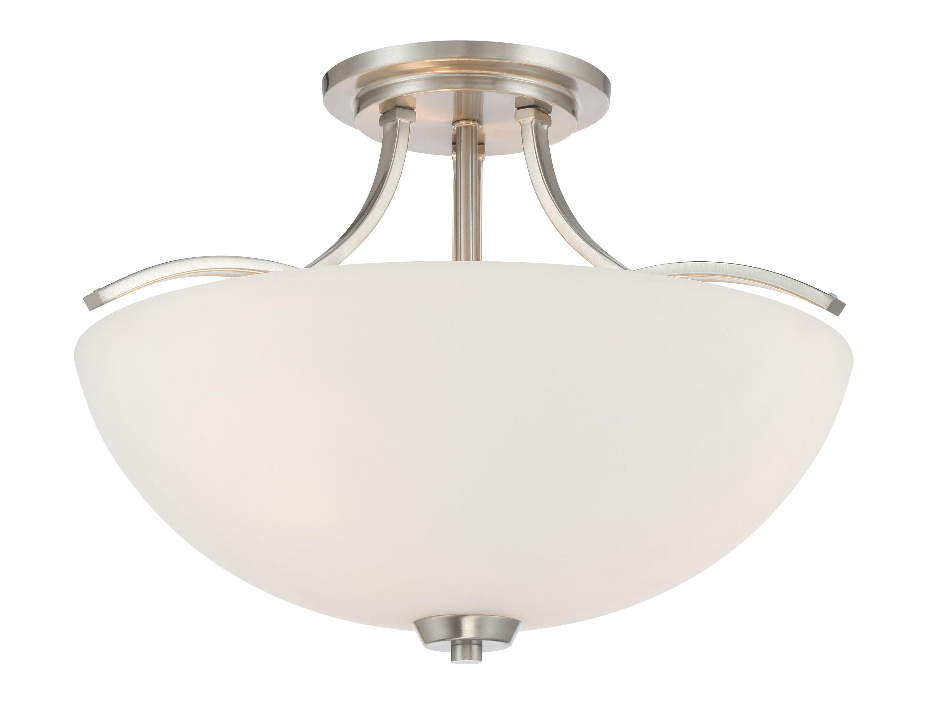 Minka Lavery - Overland Park - 3 Light Semi-Flush Mount in Transitional Style -