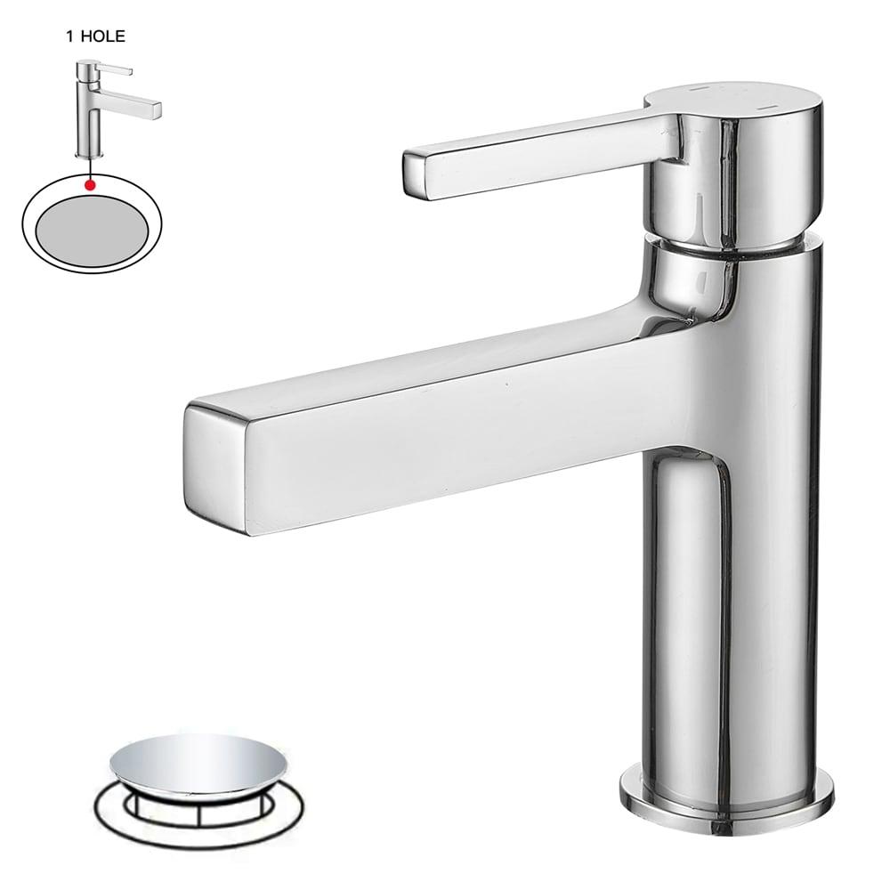 BWE Single Handle Single Hole Modern Bathroom Faucet Bathroom Drip-Free Vanity Sink Faucet