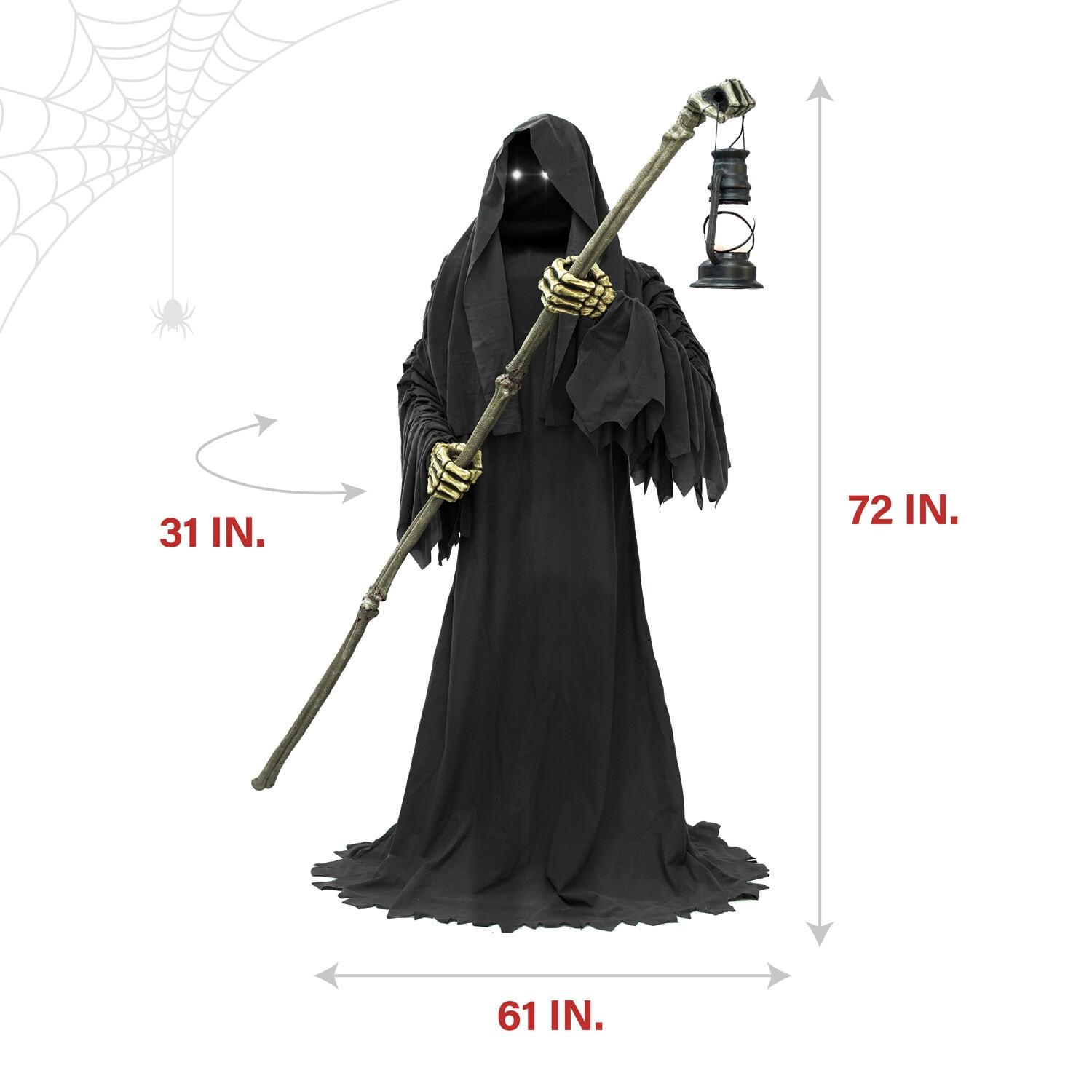 Haunted Hill Farm 6-Ft. Tall Motion-Activated Ghostly Guide Premium Talking Halloween Animatronic & Reviews | Wayfair